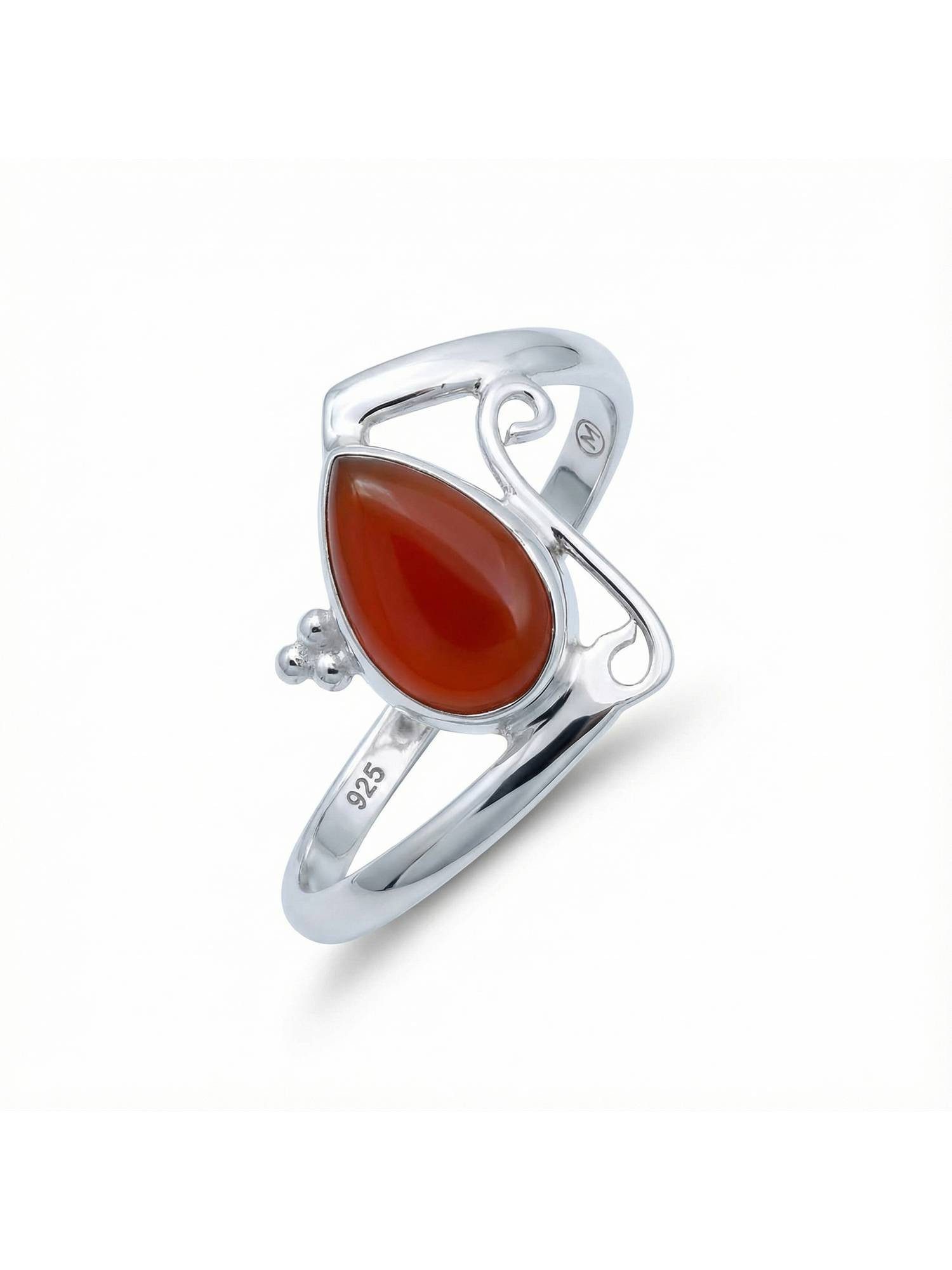Silberring UHA aus 925 Silber mit Karneol