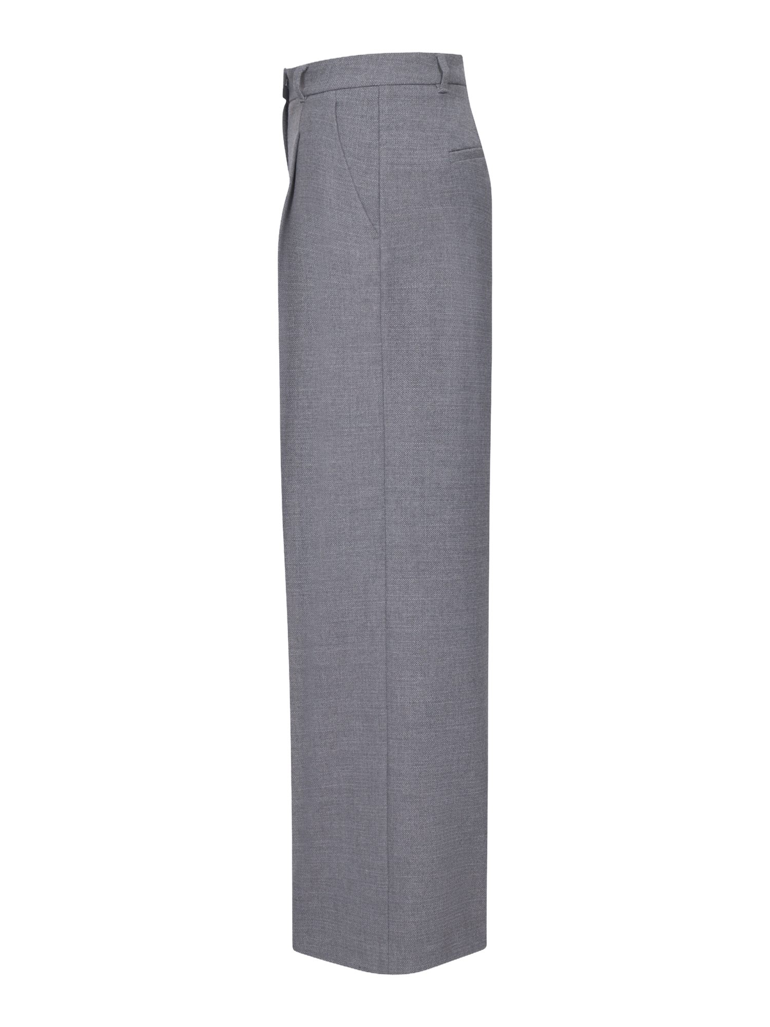 Seductive Stoffhose grau, Elegant, Polyester, Unifarben, Wide Leg, Mittel