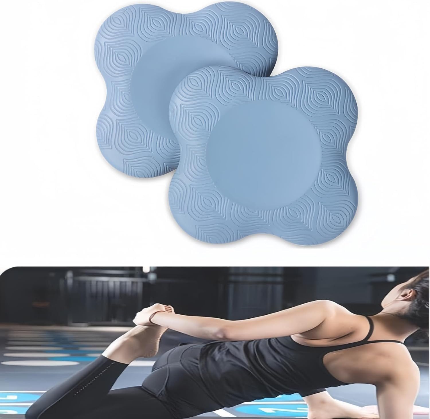 Yogamatte Yoga Kniekissen - 2 PCS Rutschfestes Kniepolster für Yoga