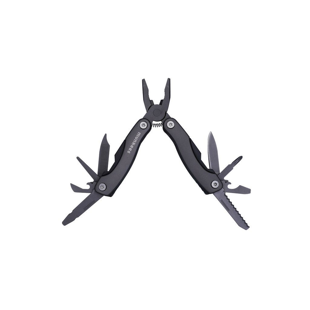 Munkees Multitool Edelstahl Multi Tool in Grau für Alltag, Outdoor und Reise, (Einzelartikel, 1 St), kompakt, robust, multifunktional