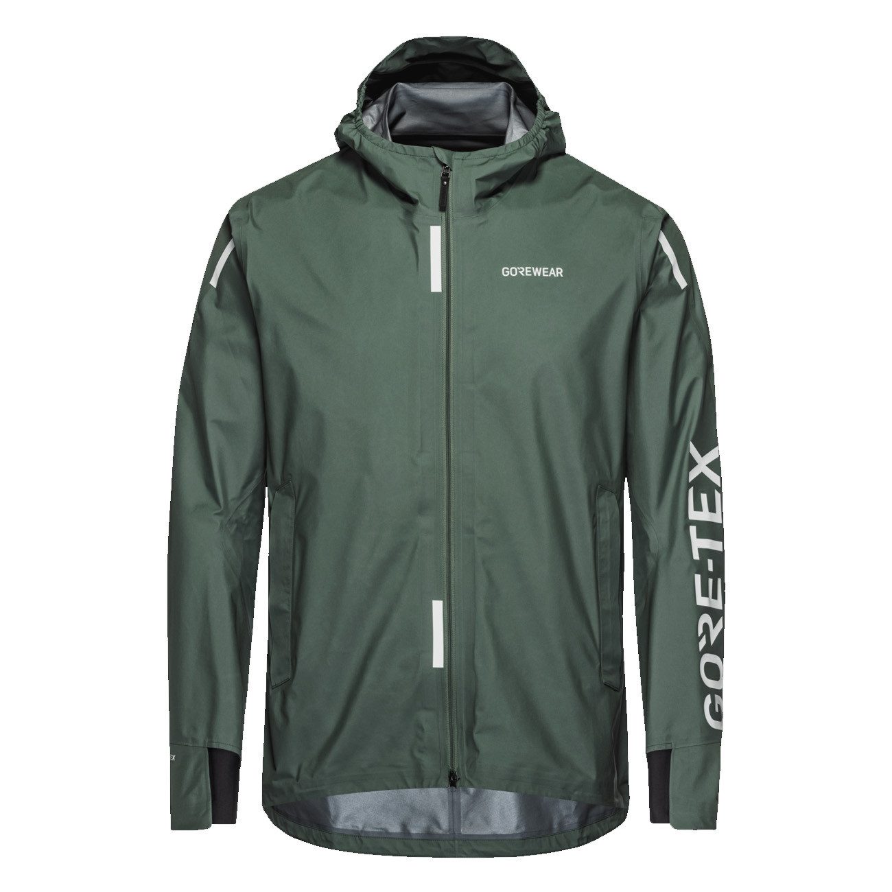 GORE® Wear Laufjacke Gore Wear Concurve GTX Logo Jacket Herren Slate Green White