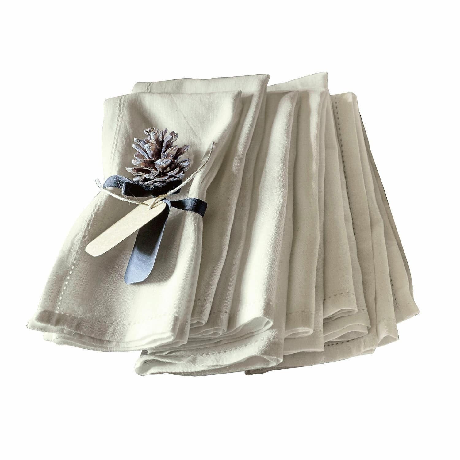Mirabeau Stoffserviette Serviette 6er Set Fibi weiß