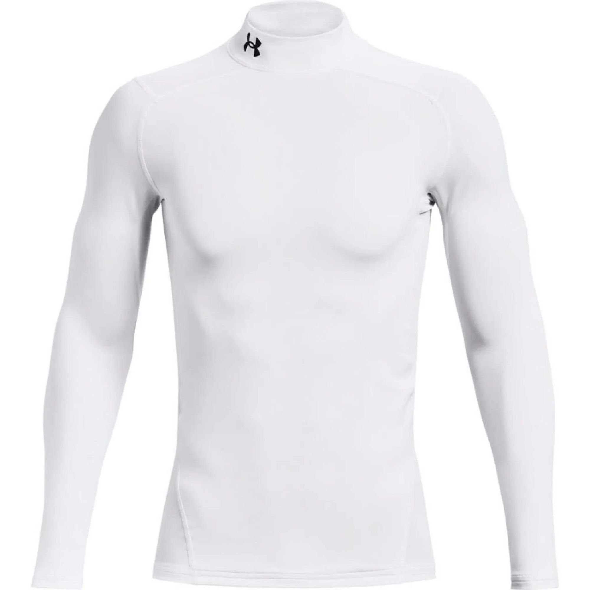 Under Armour® Funktionsshirt Men's ColdGear® Armour Compression Mock LS Weiß | Funktionsshirts