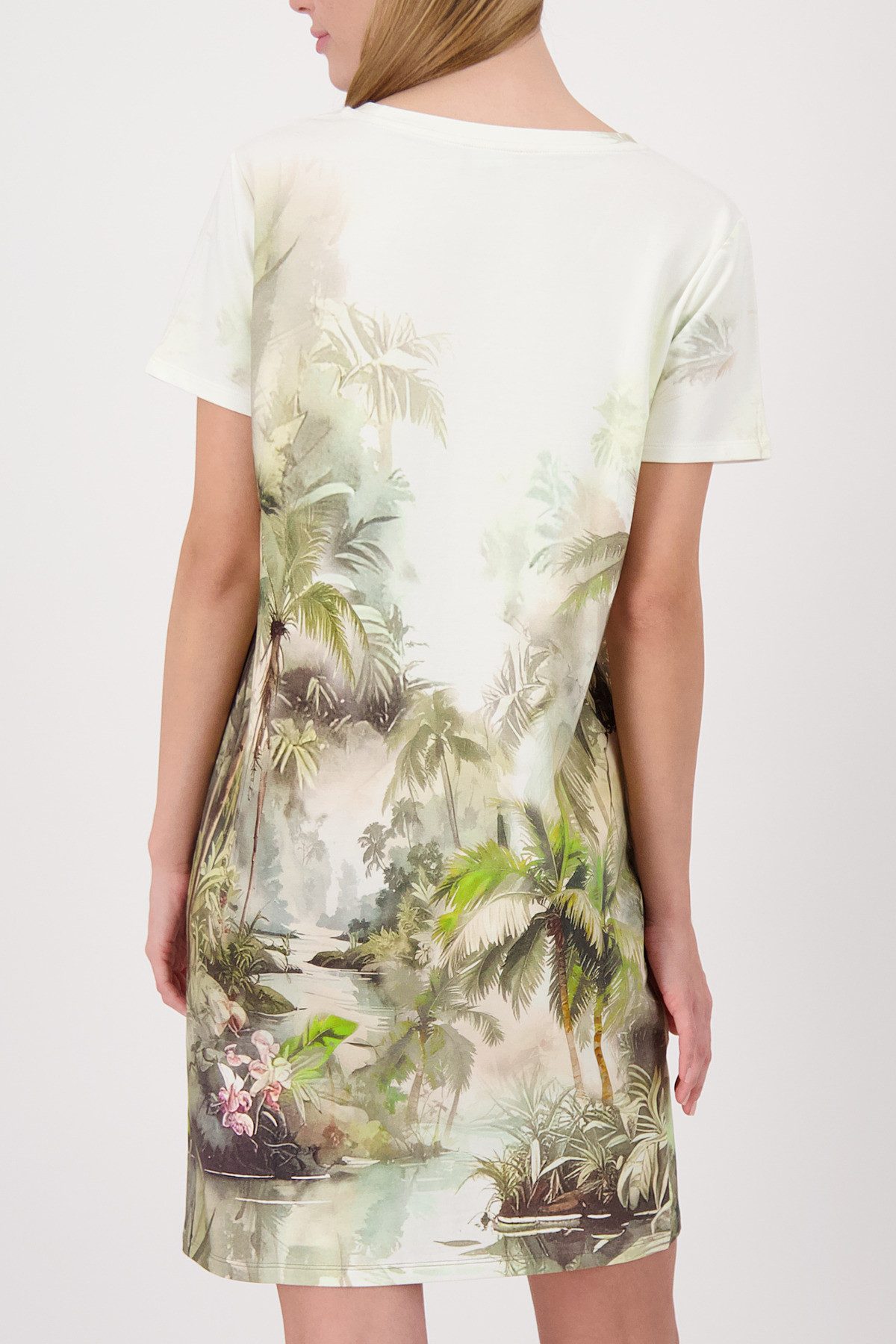 Monari Shirtkleid Kleid Tropical Allover Regular fit mit tropischem Print