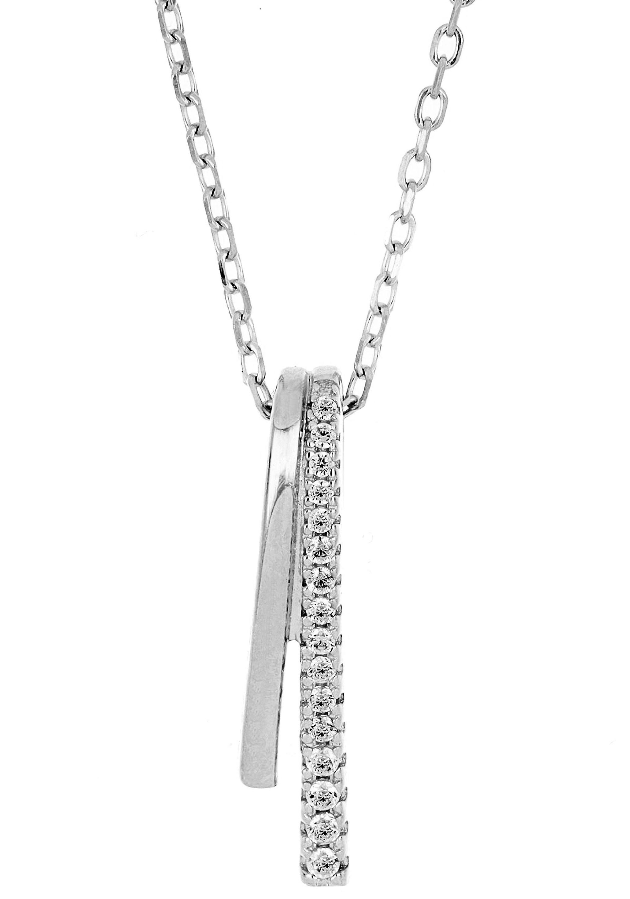 Kette mit Anhänger Schmuck Geschenk Silber 925 Halsschmuck Halskette Ankerkette Stab