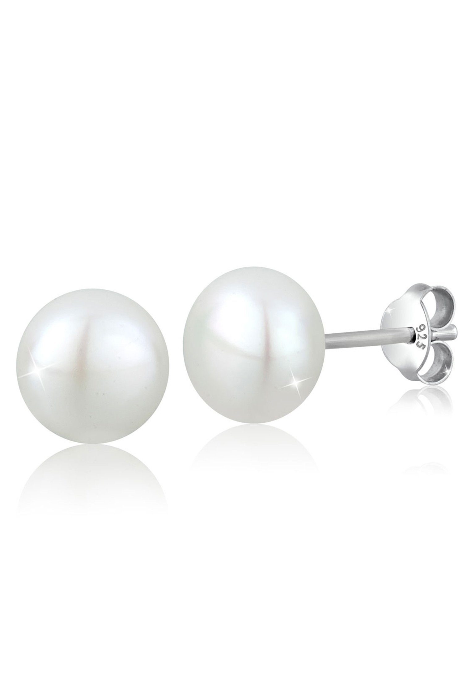 Elli Perlenohrringe Perlen Süßwasserzuchtperle Elegant Basic Silber