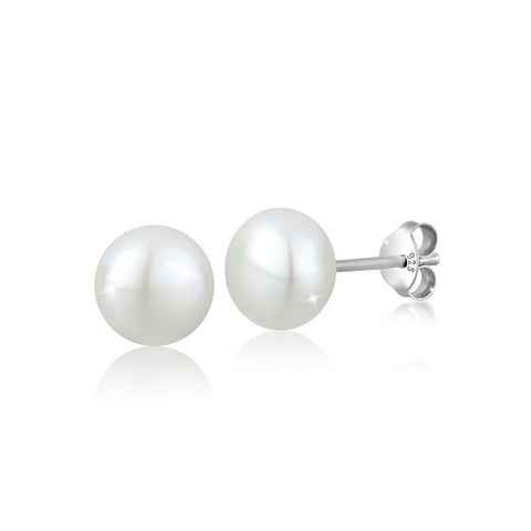 Elli Perlenohrringe Perlen Süßwasserzuchtperle Elegant Basic Silber