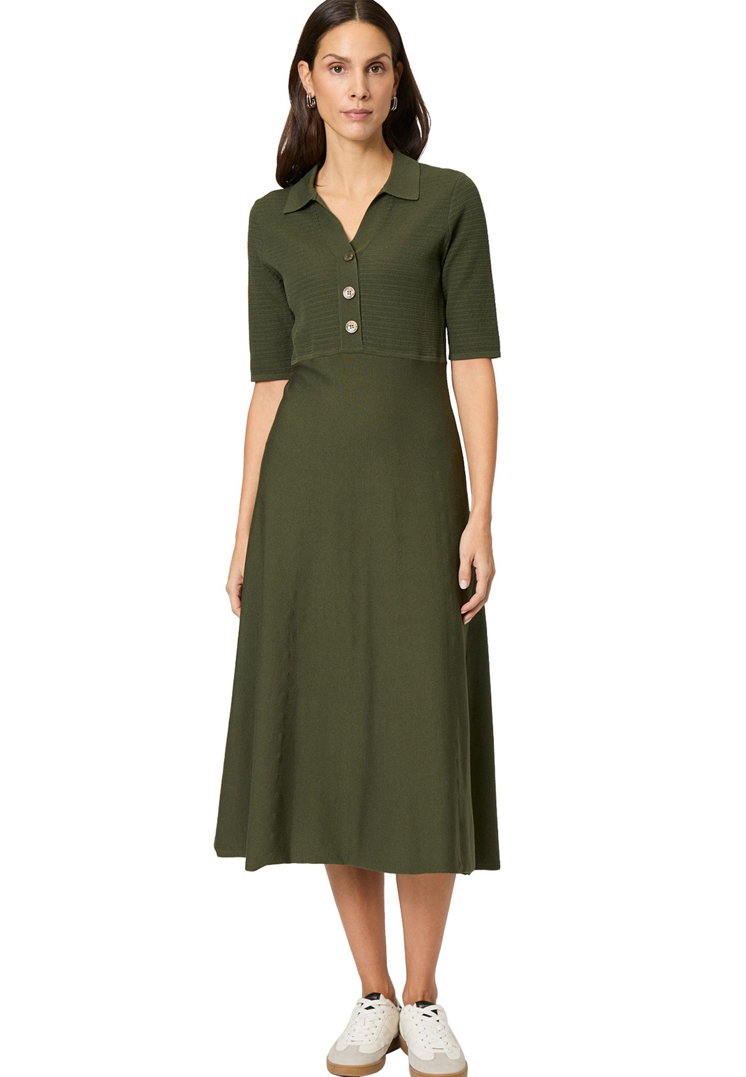 Strickkleid zero Strickkleid mit Knopfleiste