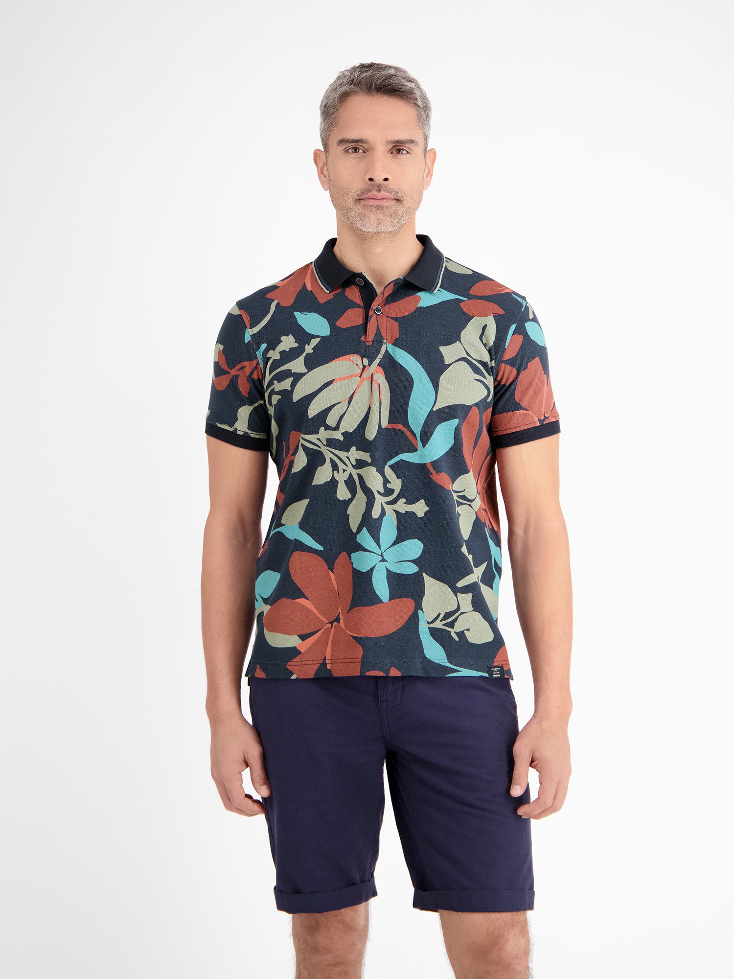 LERROS Poloshirt Poloshirt, sommerlich-floral gemustert