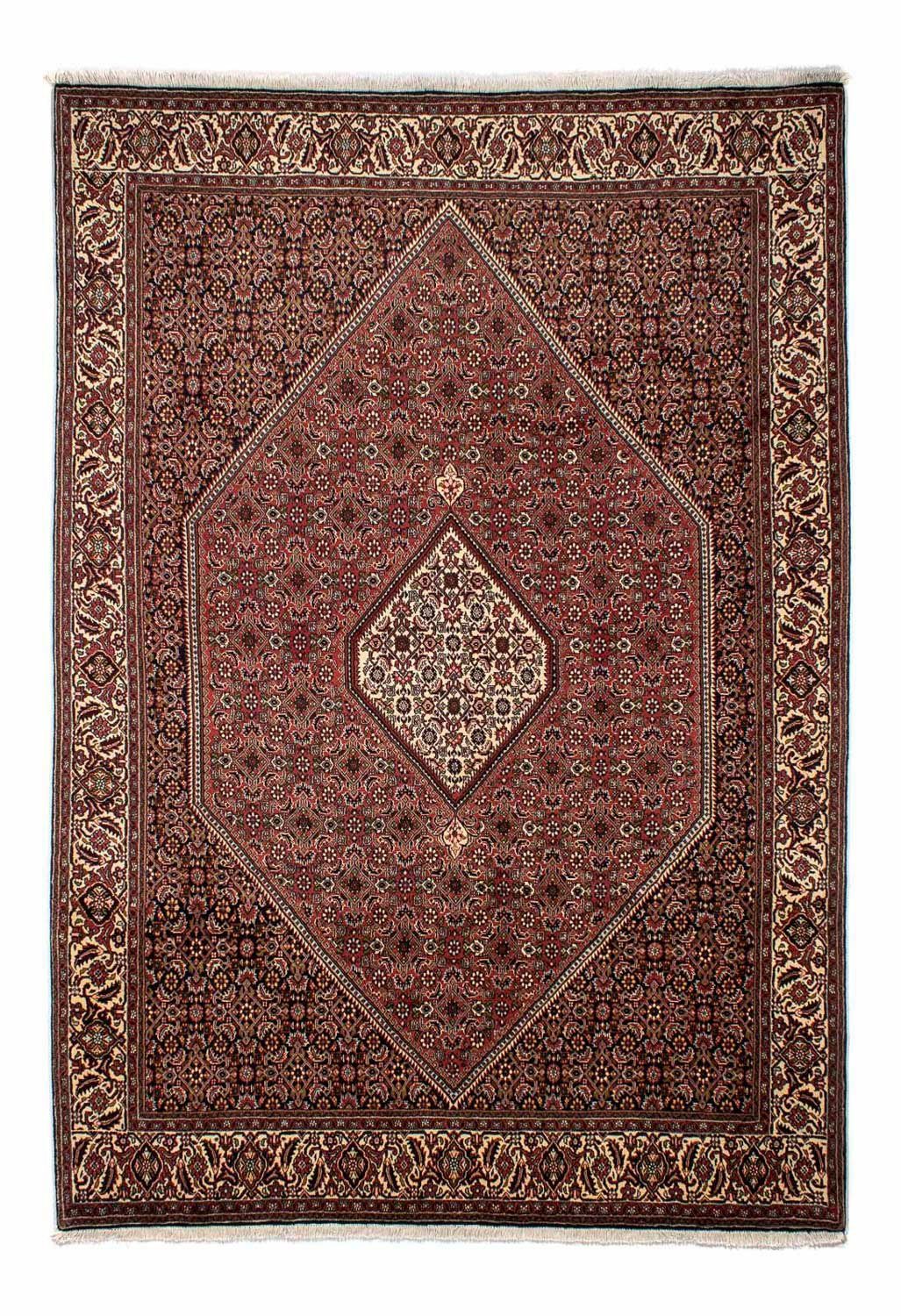 Orientteppich Perser - Bidjar Zertifikat mm, 298 braun, 200 morgenland, - Wohnzimmer, - Handgeknüpft, 15 cm x Höhe: Einzelstück mit rechteckig