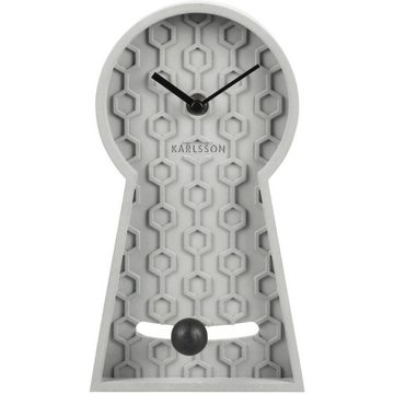 Karlsson Uhr Tischuhr Honeycomb Pendulum Concrete Grey