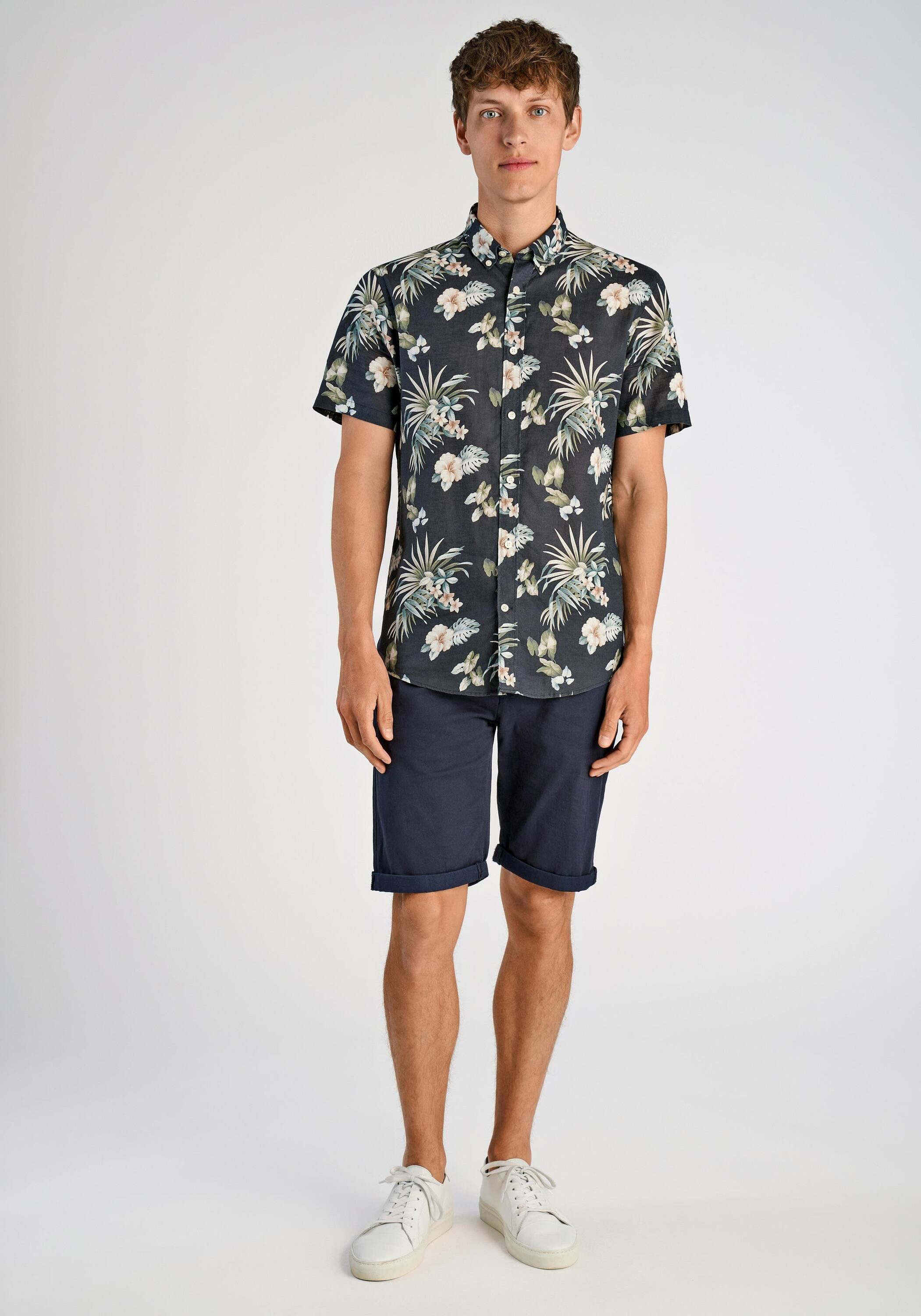 LINDBERGH Leinenhemd Leinenhemd (Kurzarm) Relaxed Fit