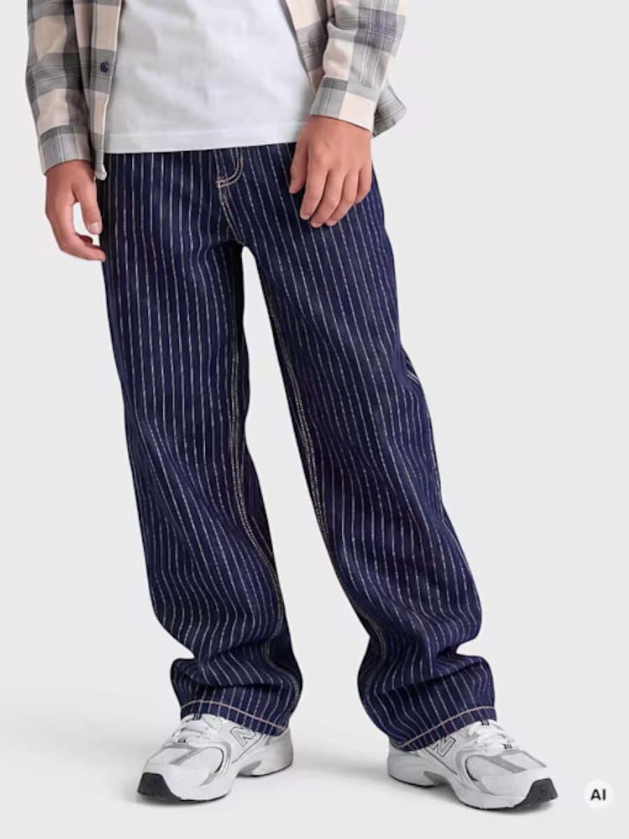 Karl Kani Weite Jeans Pinestripe (1-tlg) weites Bein