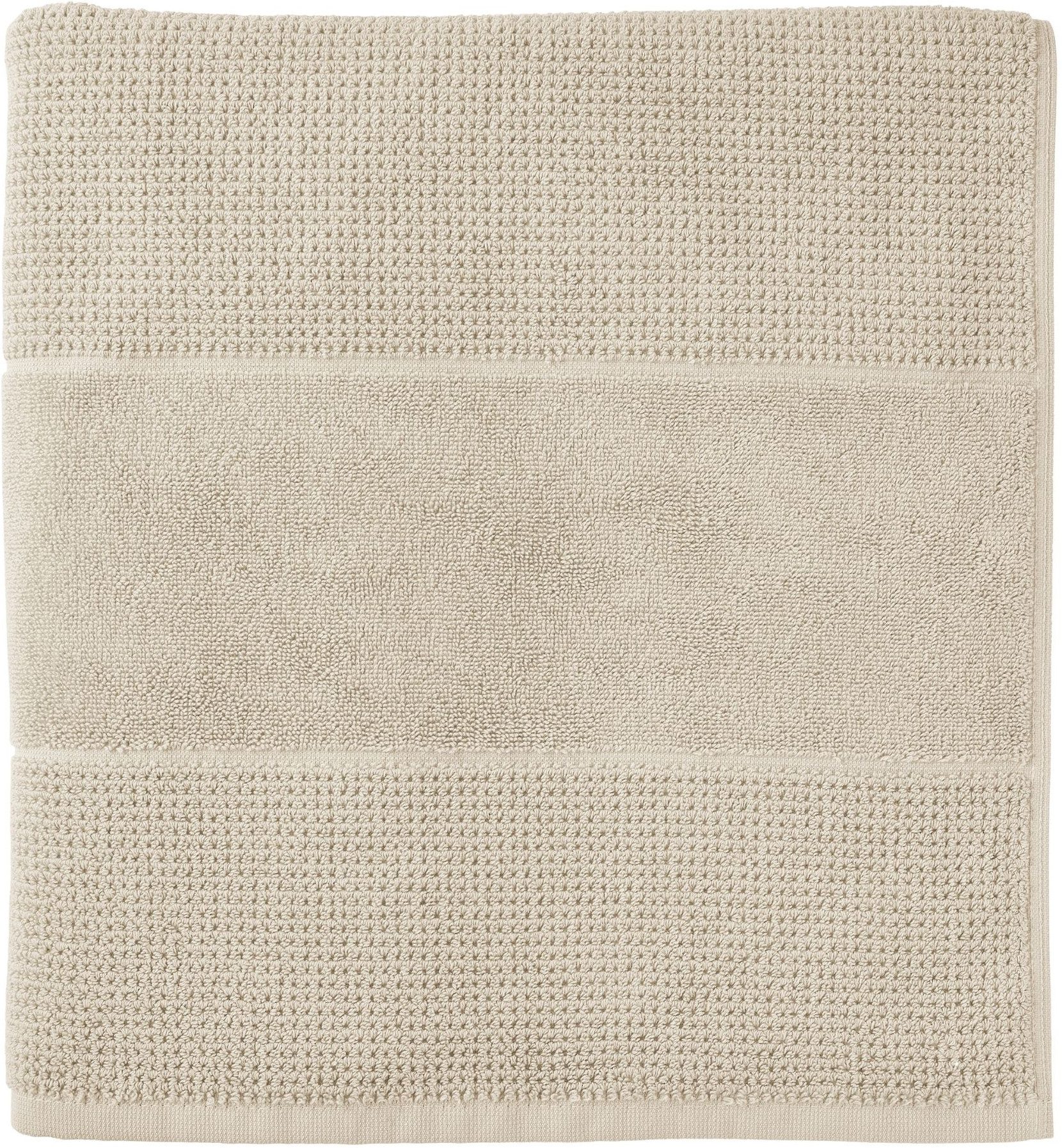 Schiesser Saunatuch Turin in angesagter Reiskornoptik, Frottier (1-St), OEKO-TEX® MADE IN GREEN