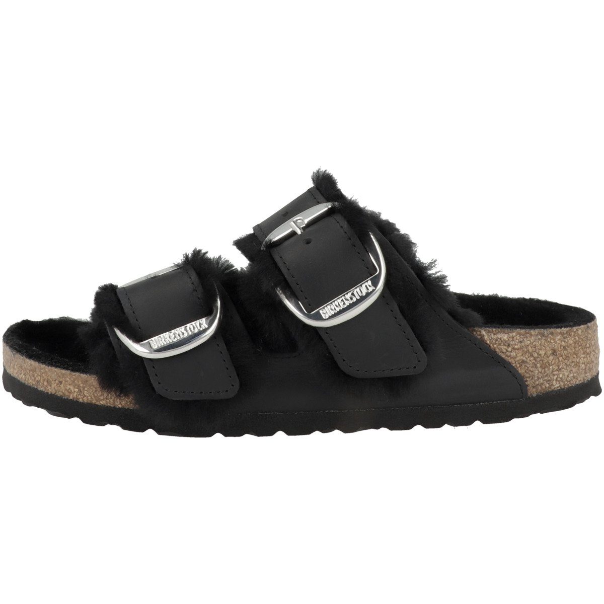 Birkenstock Arizona Big Buckle Lammfell Sandale schmal Nubukleder Geöltes