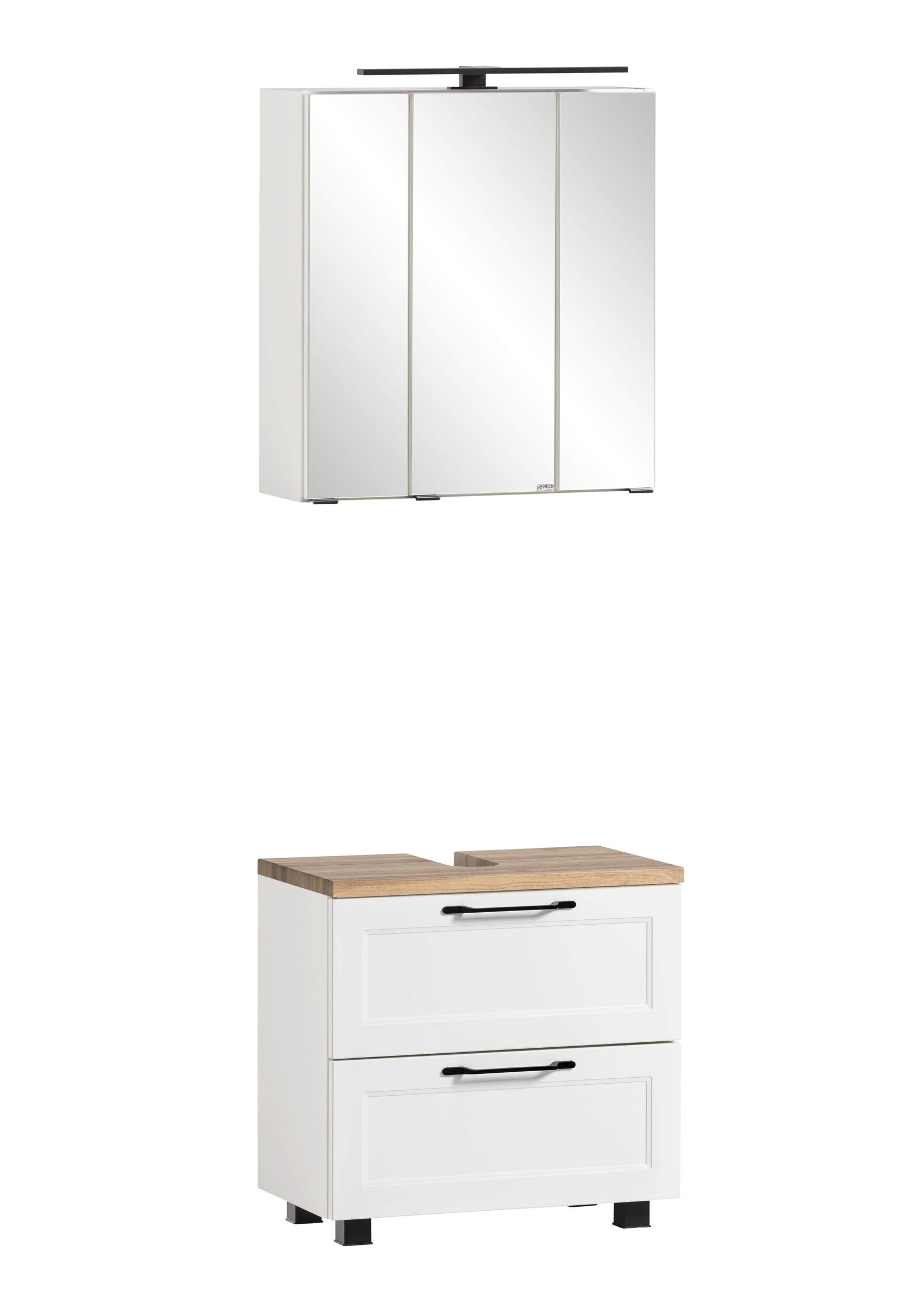 HELD MÖBEL Badezimmer-Set (2-tlg) in weiß - 60x195x35cm (BxHxT), (2-tlg)