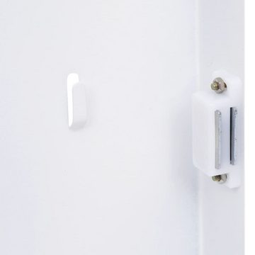 vidaXL Tresor Schlüsselkasten mit Magnettafel Weiß 35x35x5,5 cm (1-St)