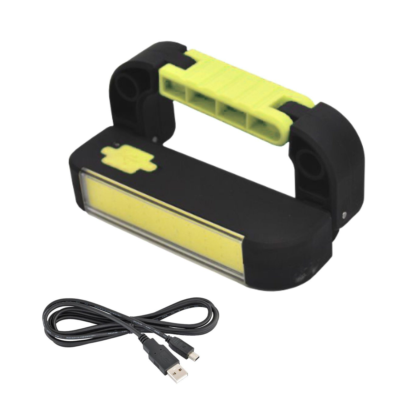 HAC24 LED Taschenlampe Arbeitsleuchte Akku Werkstattlampe Handlampe Camping Lampe (1-St), 200 Lumen, Magnetisch, mit klappbaren Bügel