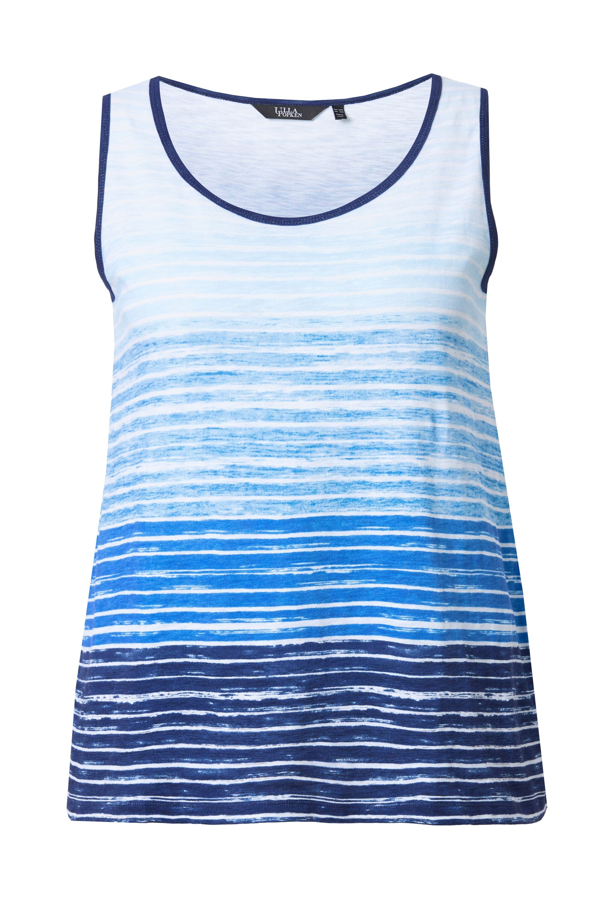 Ulla Popken Longtop Top Streifen-Verlauf A-Linie Rundhals ärmellos günstig online kaufen