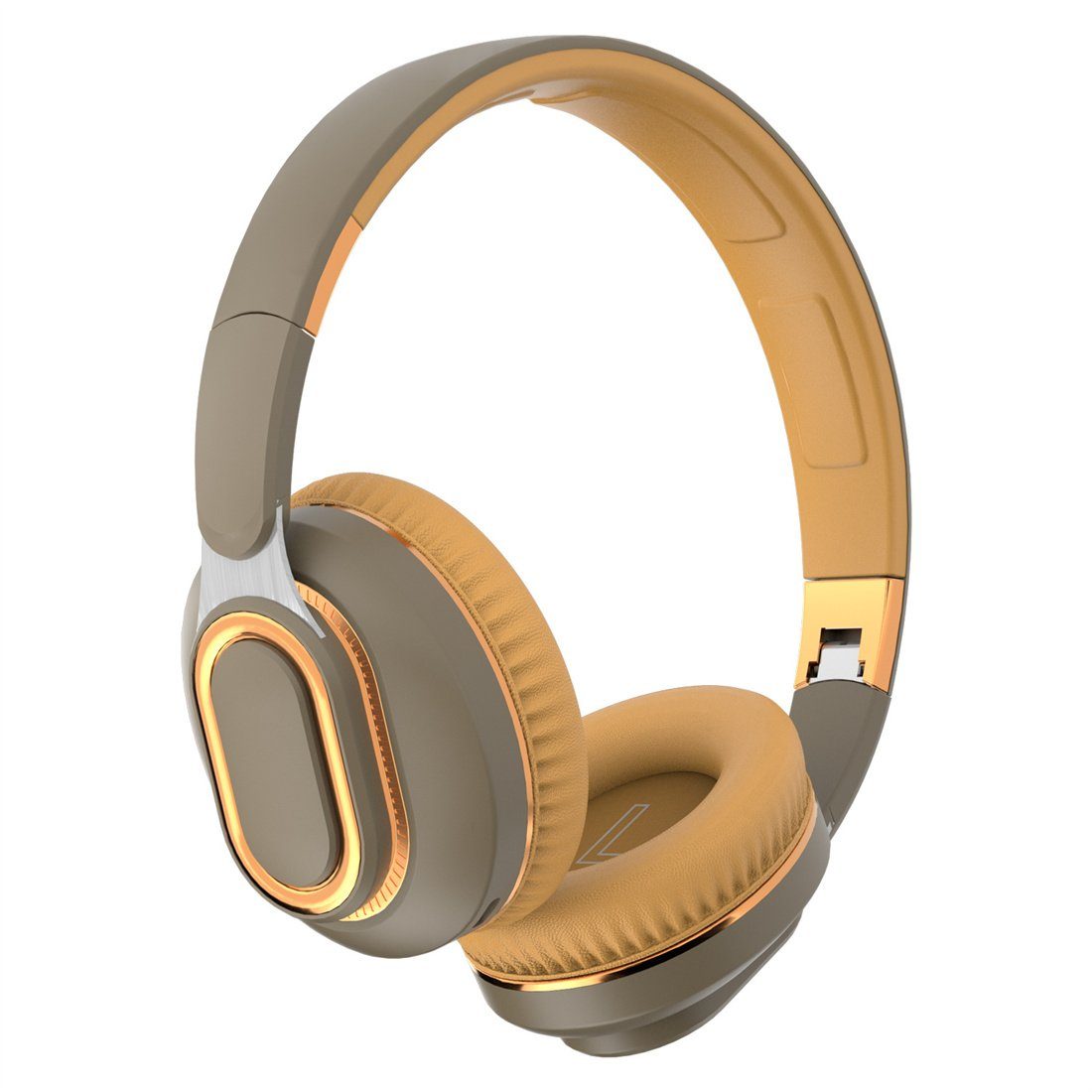 DÖRÖY Headset mit Bluetooth,kabelloses Gaming-Sport-Headset.Zusammenklappbar Bluetooth-Kopfhörer grün