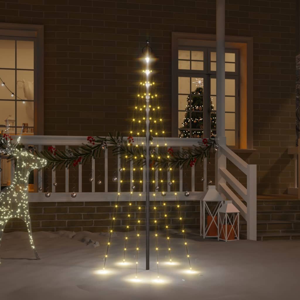 vidaXL Christbaumschmuck LED-Weihnachtsbaum für Fahnenmast Warmweiß 108 LEDs 180 cm (1-tlg)