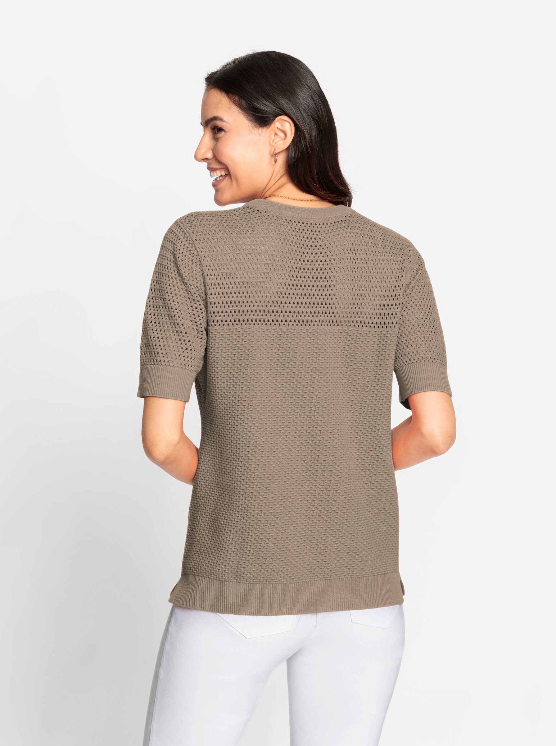 Witt Strickpullover Pullover Kurzarm Ajour günstig online kaufen