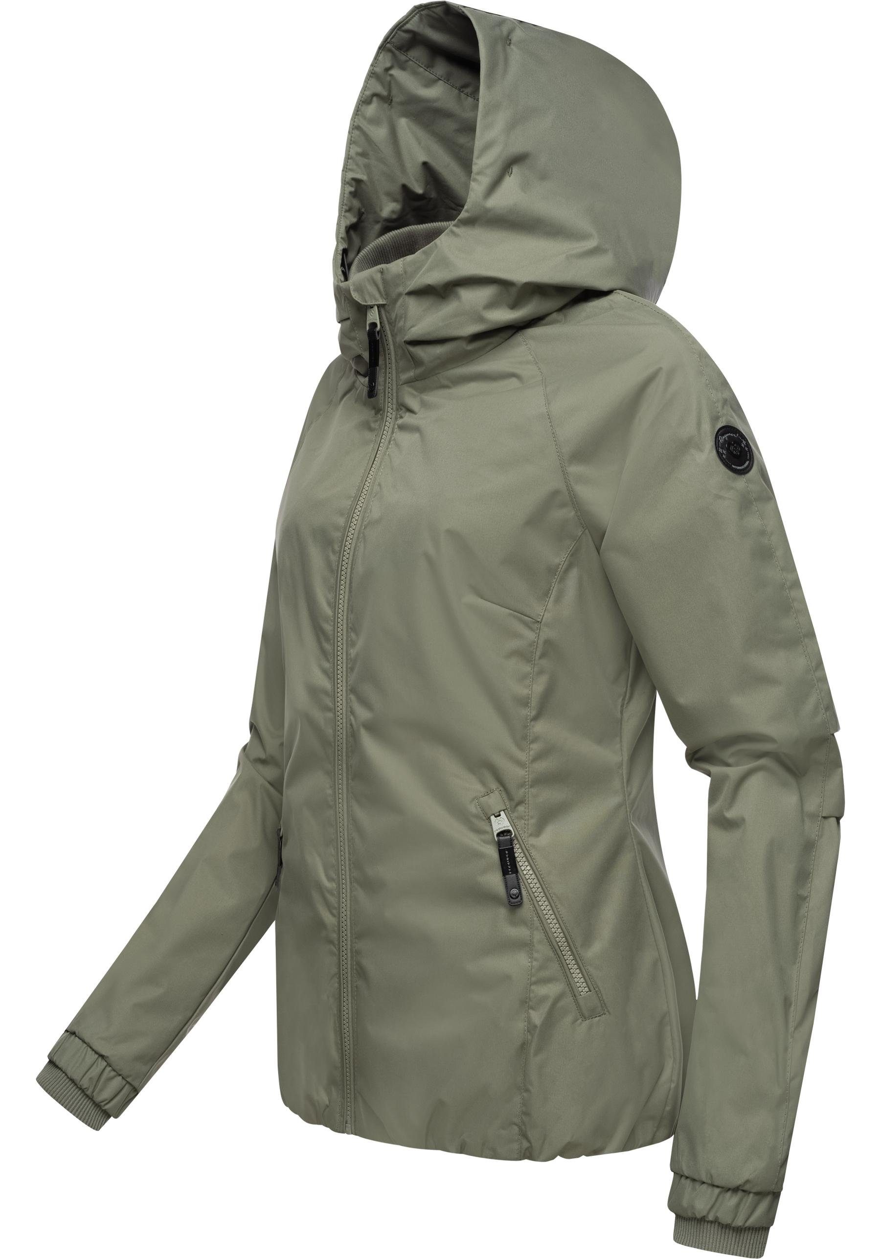 Ragwear Outdoorjacke Dizzie Wasserdichte Übergangsjacke mit großer Kapuze