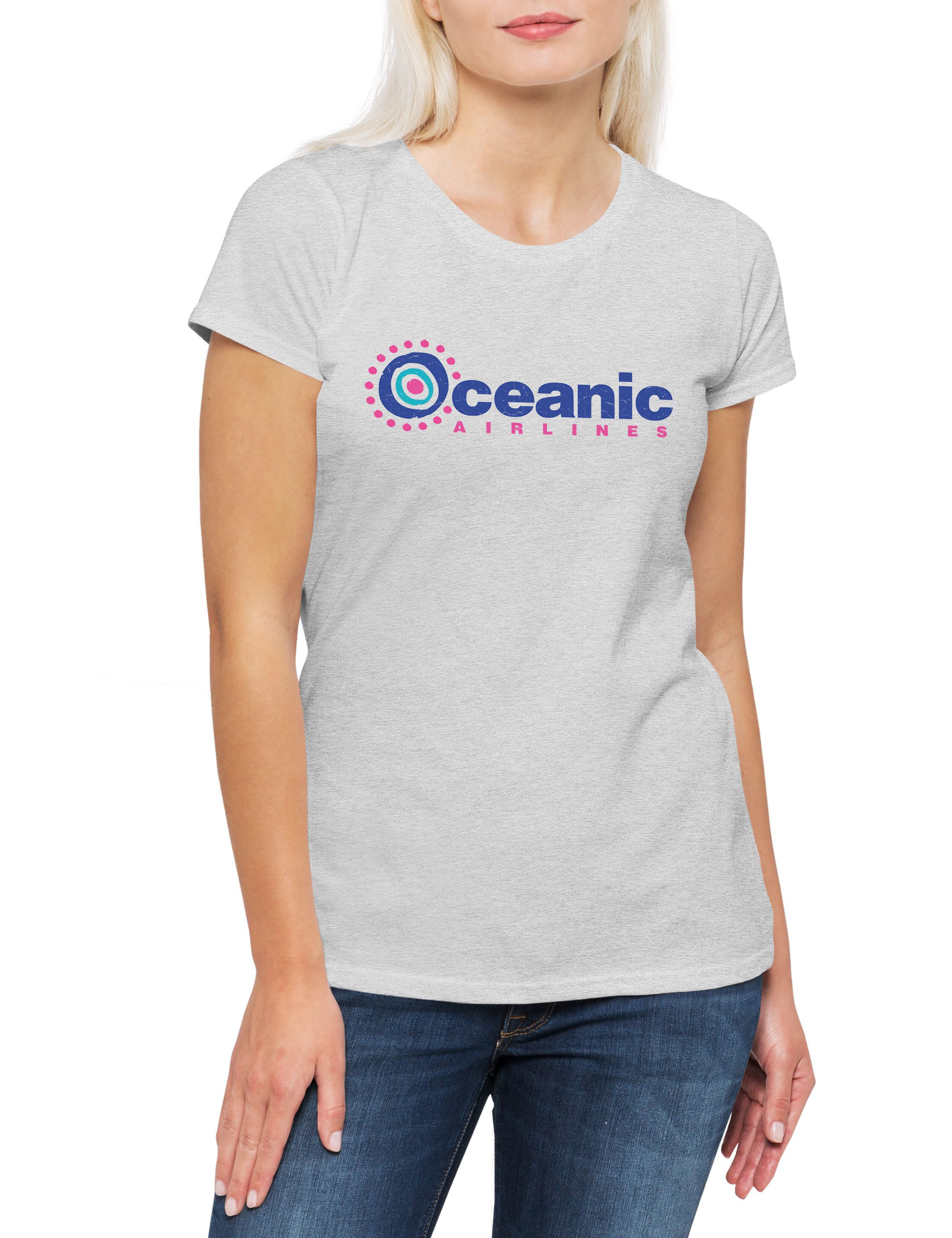 Print-Shirt Oceanic Airlines Damen T-Shirt TV Series Lost Sci-fi Mystery Drama