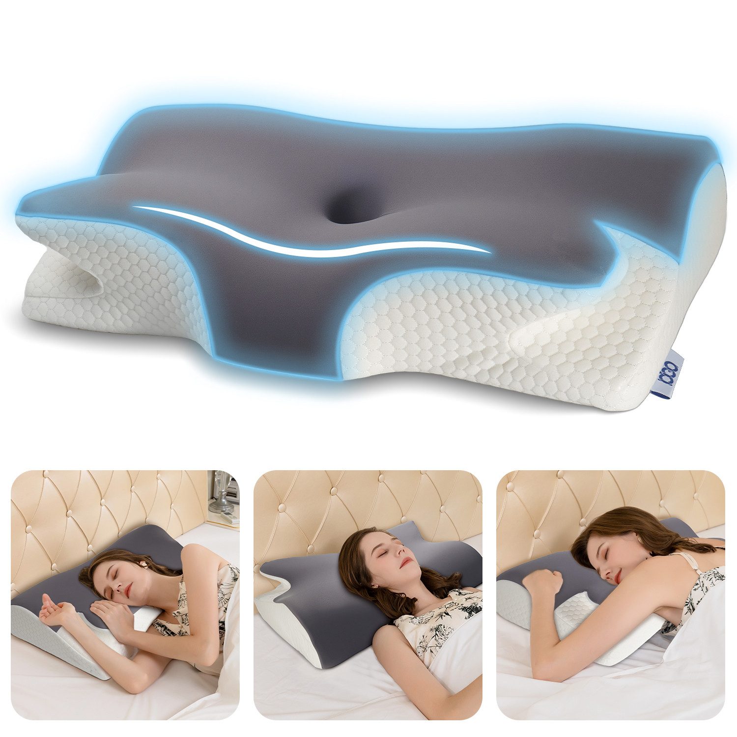 Esun Nackenstützkissen Memory Foam Kissen, Ergonomisches günstig online kaufen