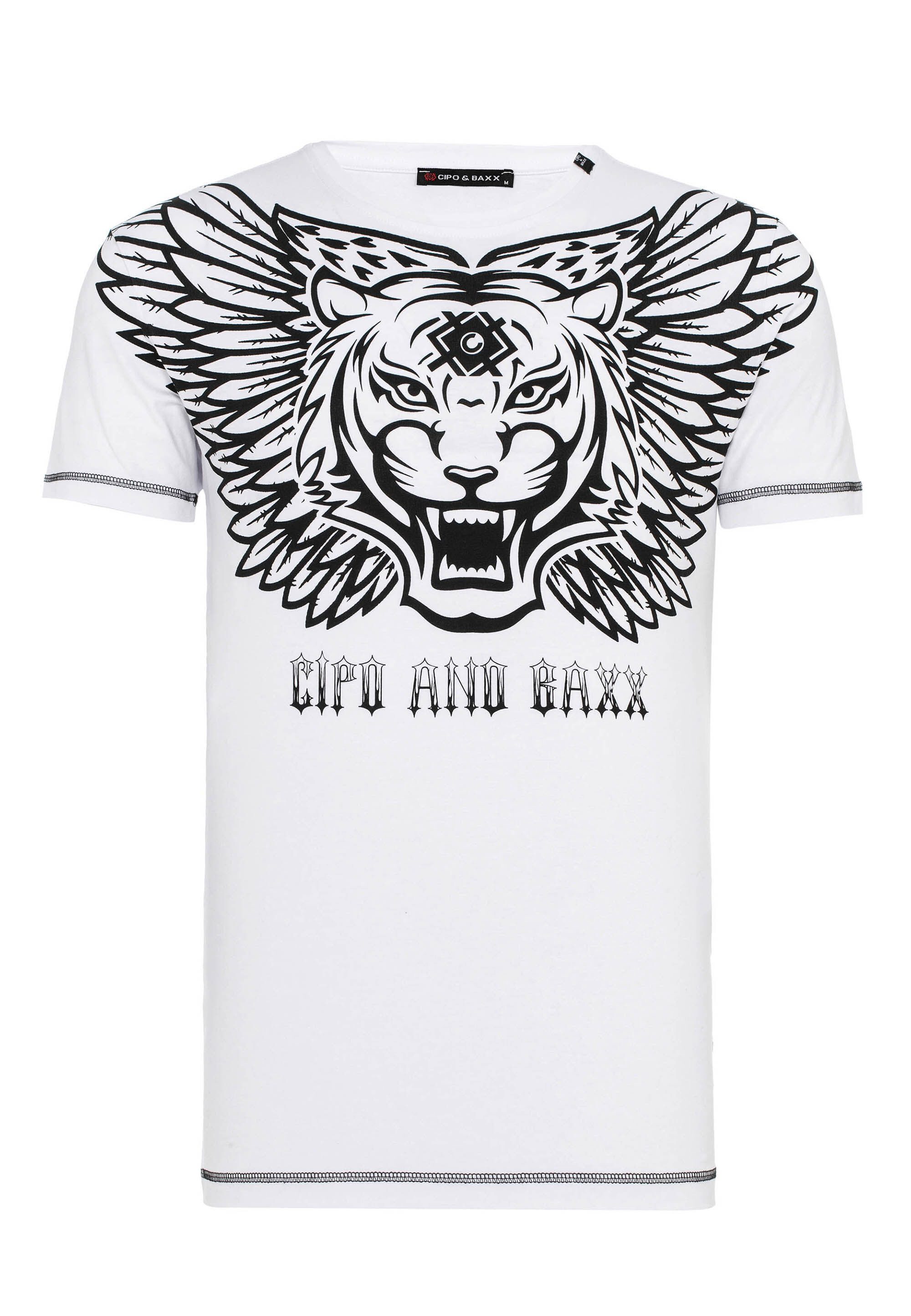 Cipo & Baxx T-Shirt T-Shirt mit trendigem Frontprint als Highlight günstig online kaufen
