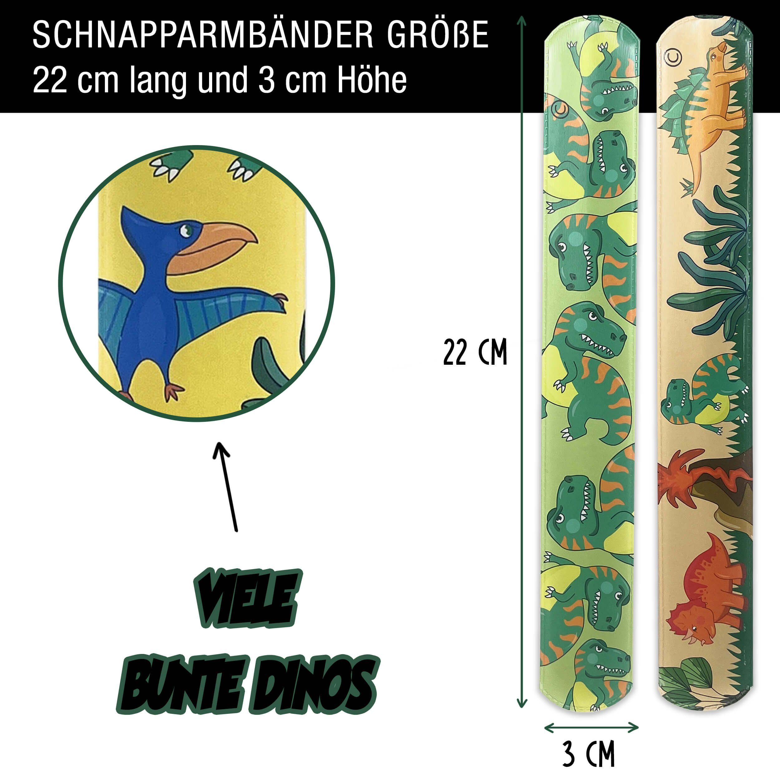 AMLI Armband Dino Schnapparmband Sticker Set, Knickarmbänder und Aufkleber Dinosaurier 10er Set Astro – Bild 4 von 5