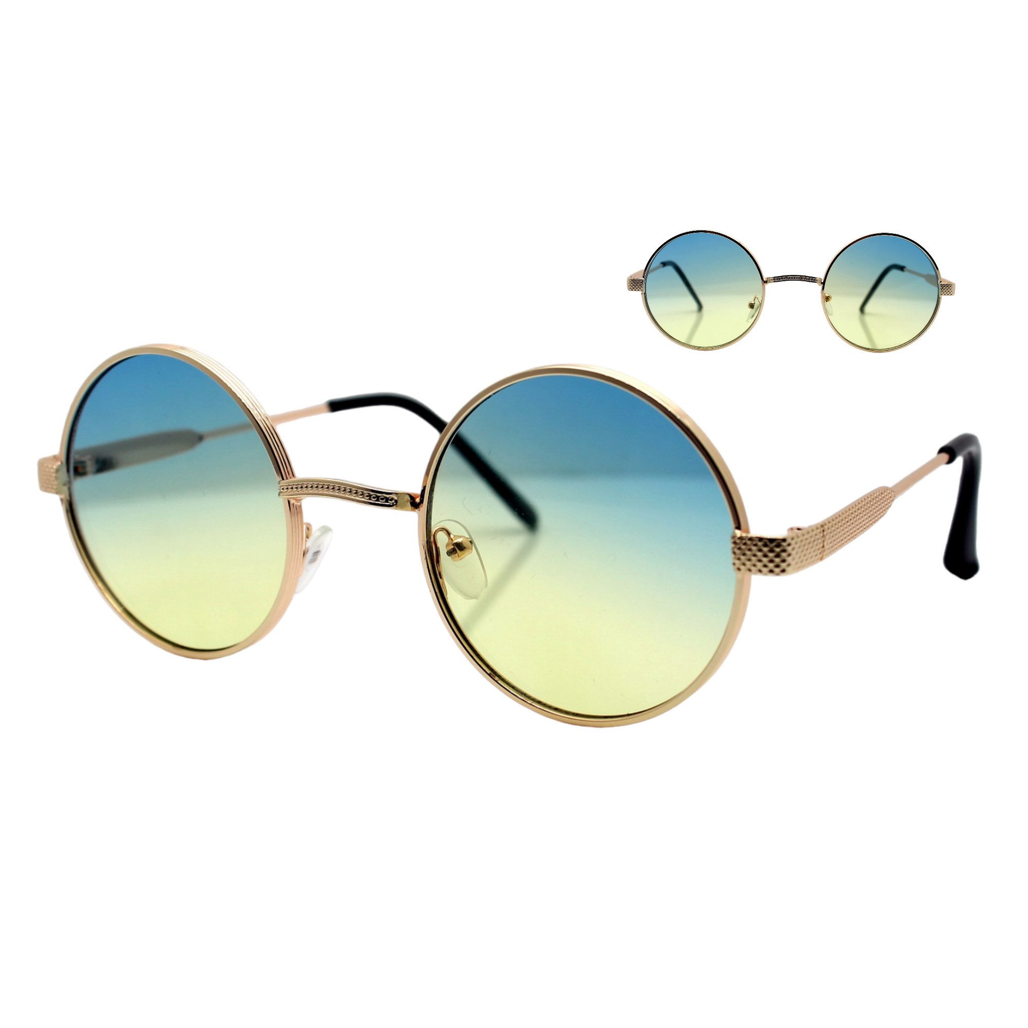 Vaccari-design Sonnenbrille (1x Runde Hippie Festival Brille mit Brillenbeu günstig online kaufen