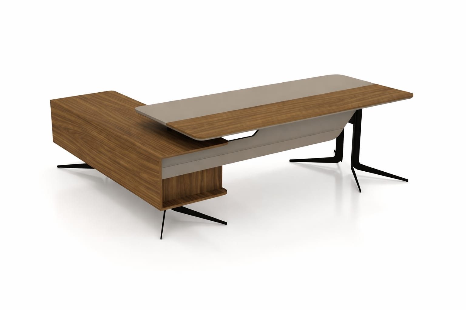 JVmoebel Schreibtisch Designer Schreibtisch Modern Büro Holz Metall Kombination, Made in Europa