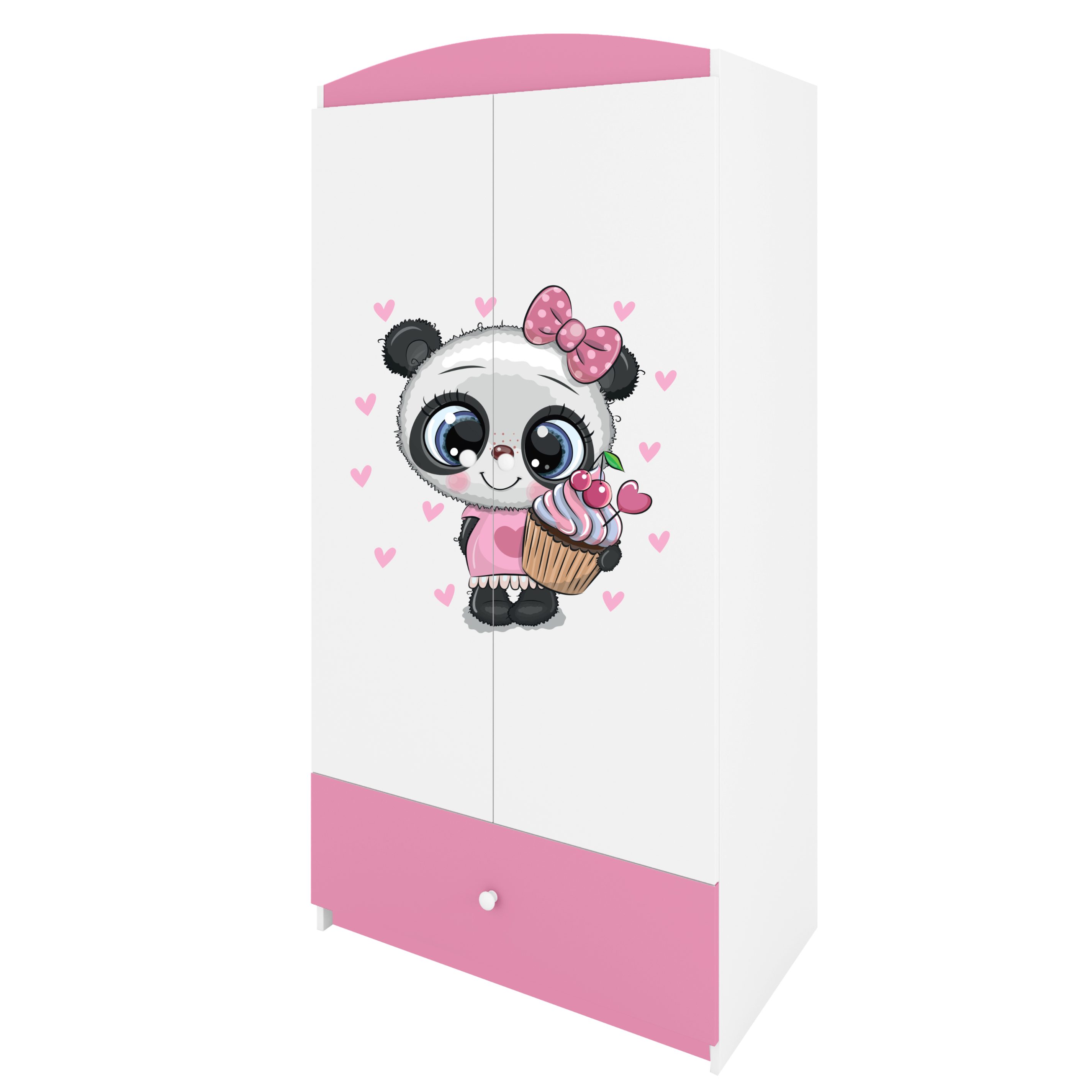 Raumhirsch Furniture Kinderkleiderschrank mit Tiermotiven - Kleiderschrank für Kinder (Kinderzimmerschrank für Jungen & Mädchen, Mit Ablagefächern & Kleiderstange) neutrale Motive, langlebig, verschiedene Farben & Designs