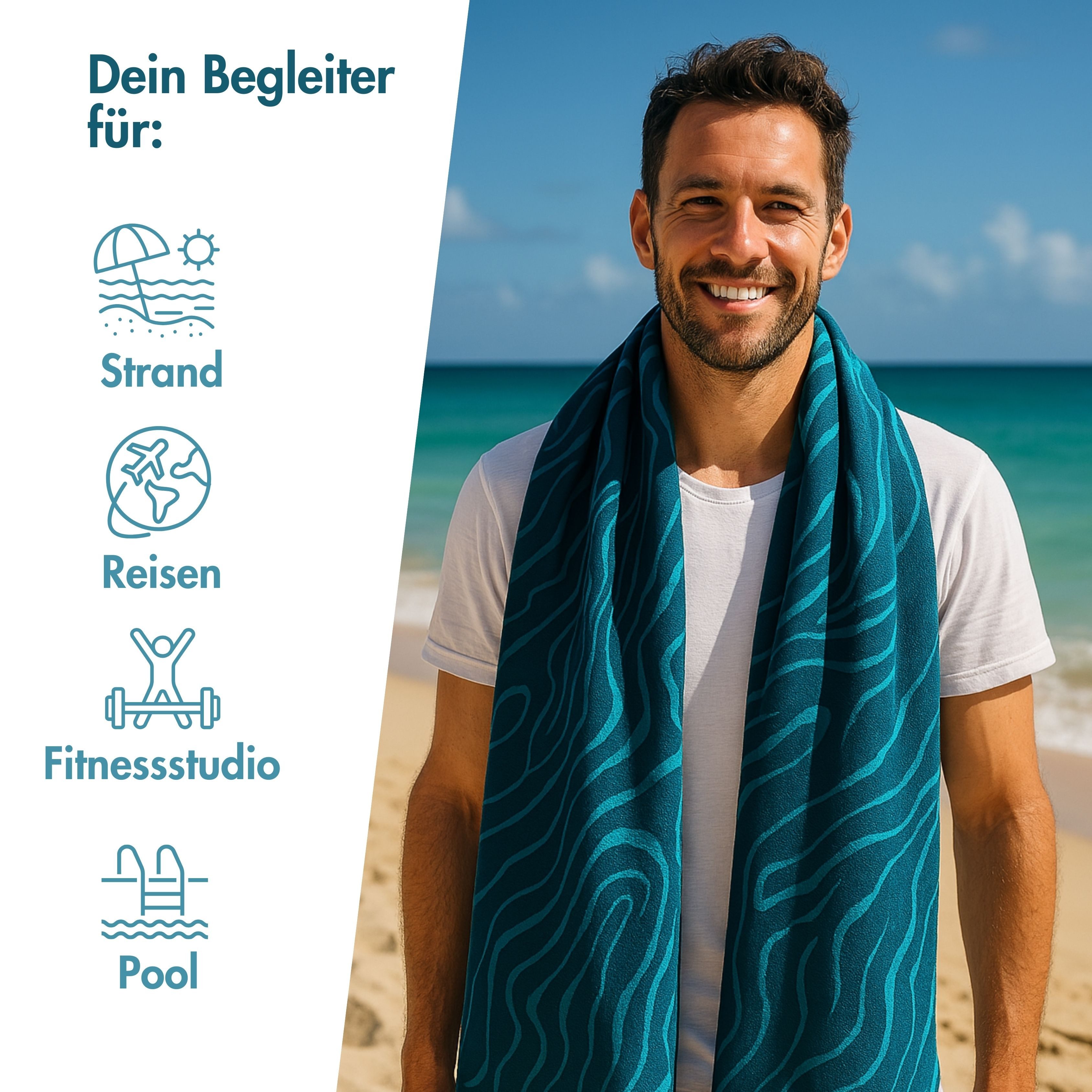 Momevo Handtuch Mikrofaser-Handtuch SunChill 80 × 160 cm für Reisen und Spo günstig online kaufen