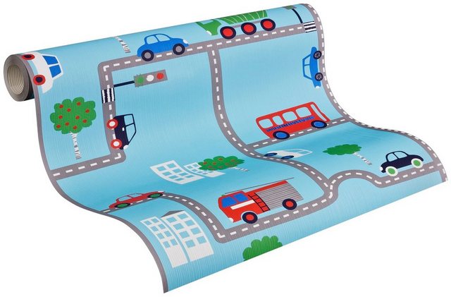 Livingwalls Papiertapete, Mustertapete Boys & Girls 4 Traffic, bunt