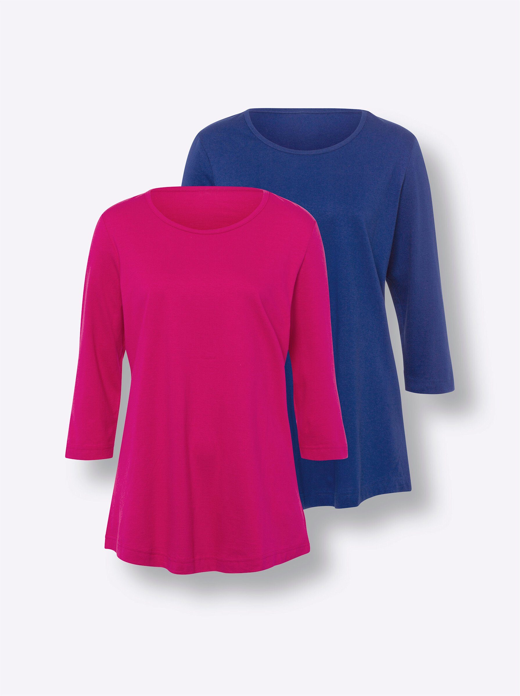 (2-tlg) Sieh an! pink + T-Shirt royalblau