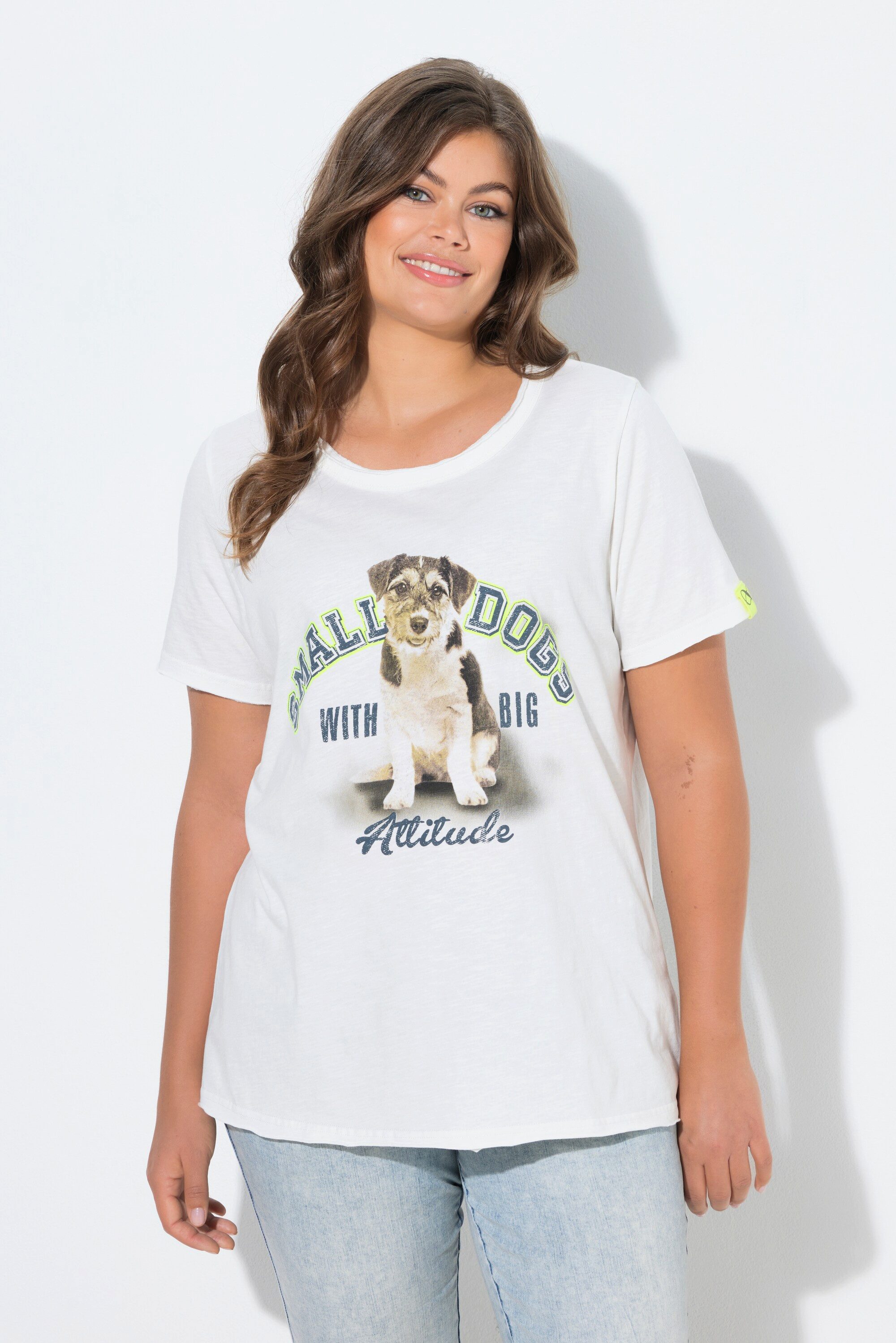 Laurasøn T-Shirt T-shirt Cool Dyed 1/2 Arm Hundeprint
