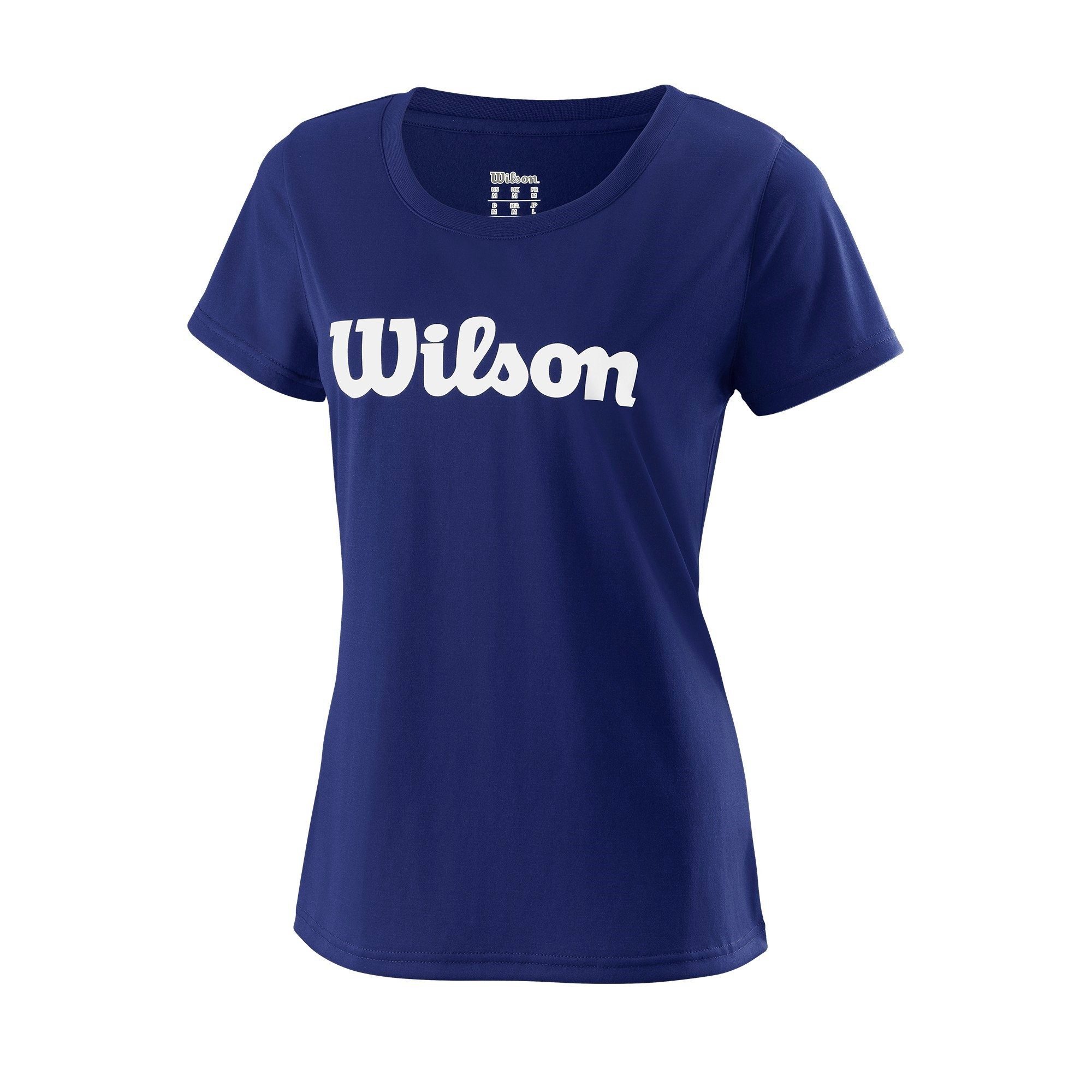 Wilson Tennisshirt Team Logo #18 dunkelblau Damen