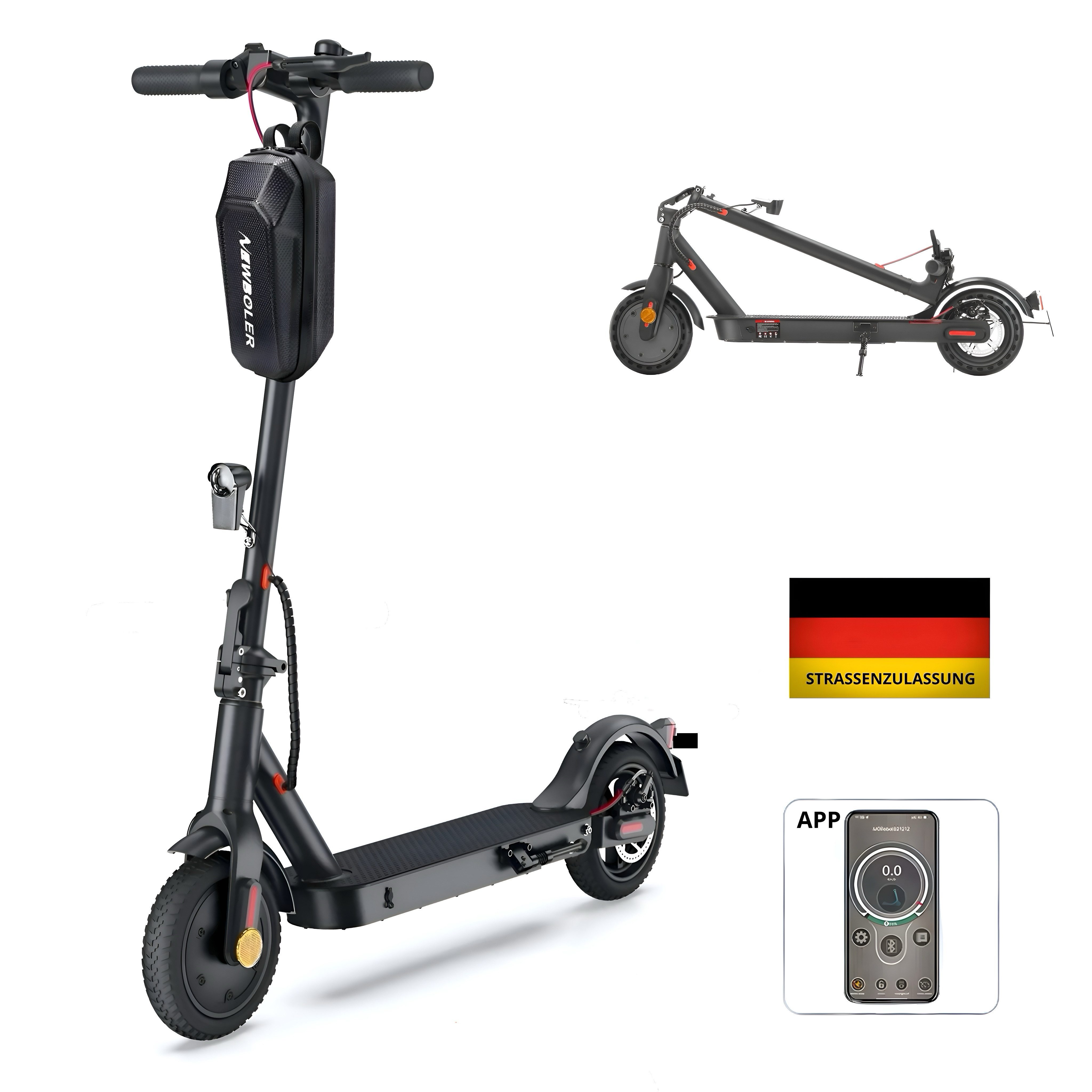 E-Scooter Elektroscooter mit Straßenzulassung Elektroroller ABE Zertifikat APP