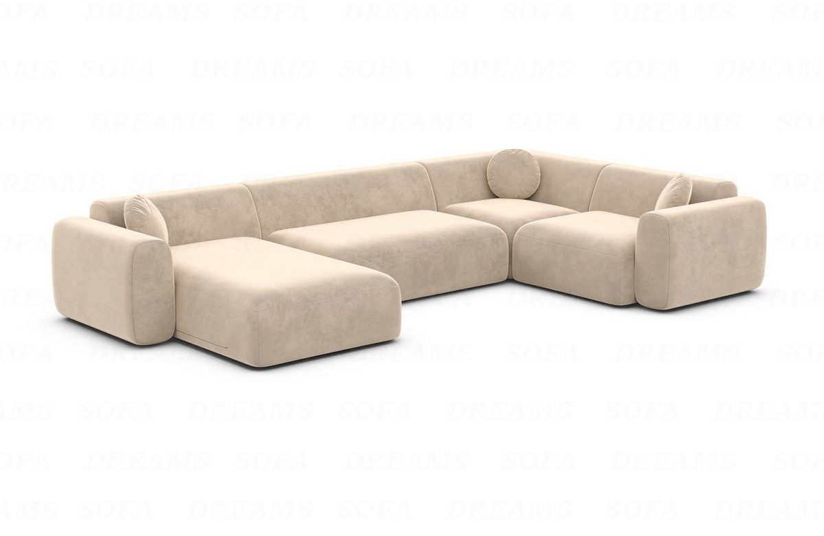 Sofa Dreams Wohnlandschaft Stoff Sofa Wohnlandschaft Cortegada U Form Polster Couch, Loungesofa