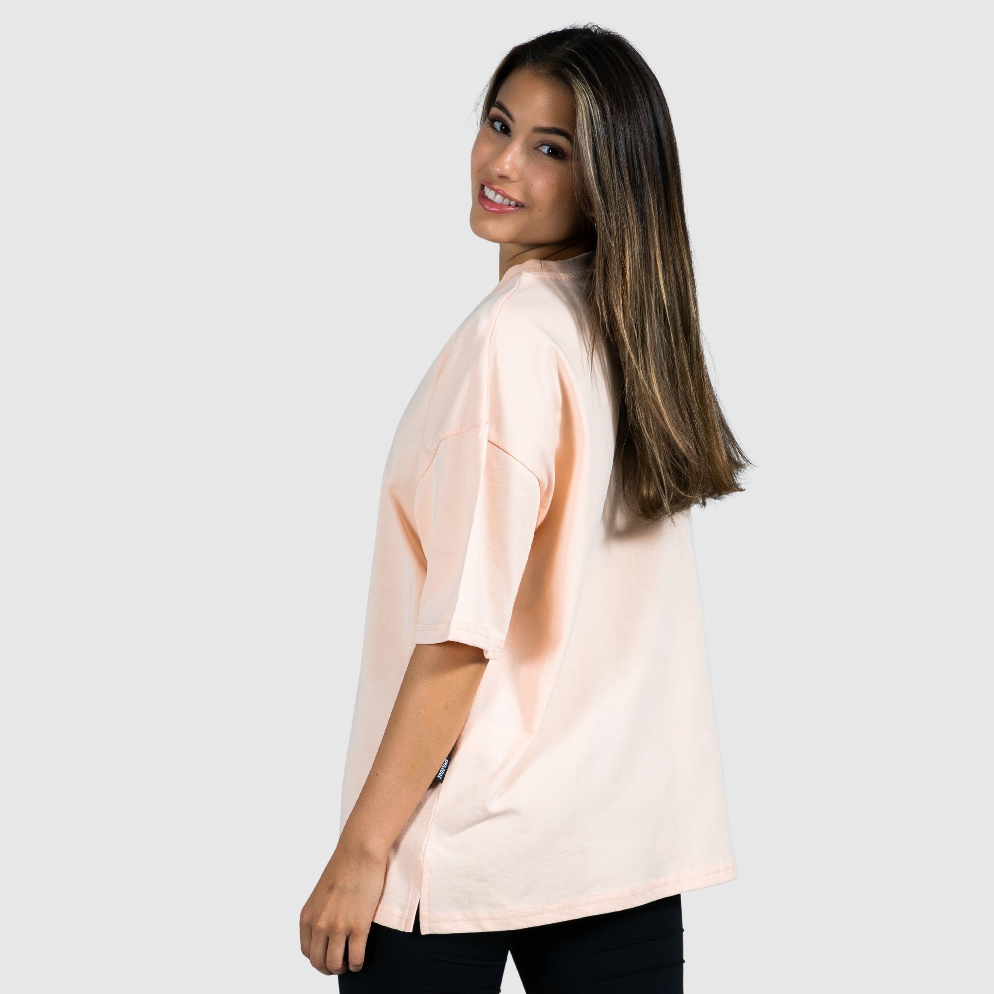 Sina Baumwolle Aprikose Oversize, Smilodox T-Shirt 100%