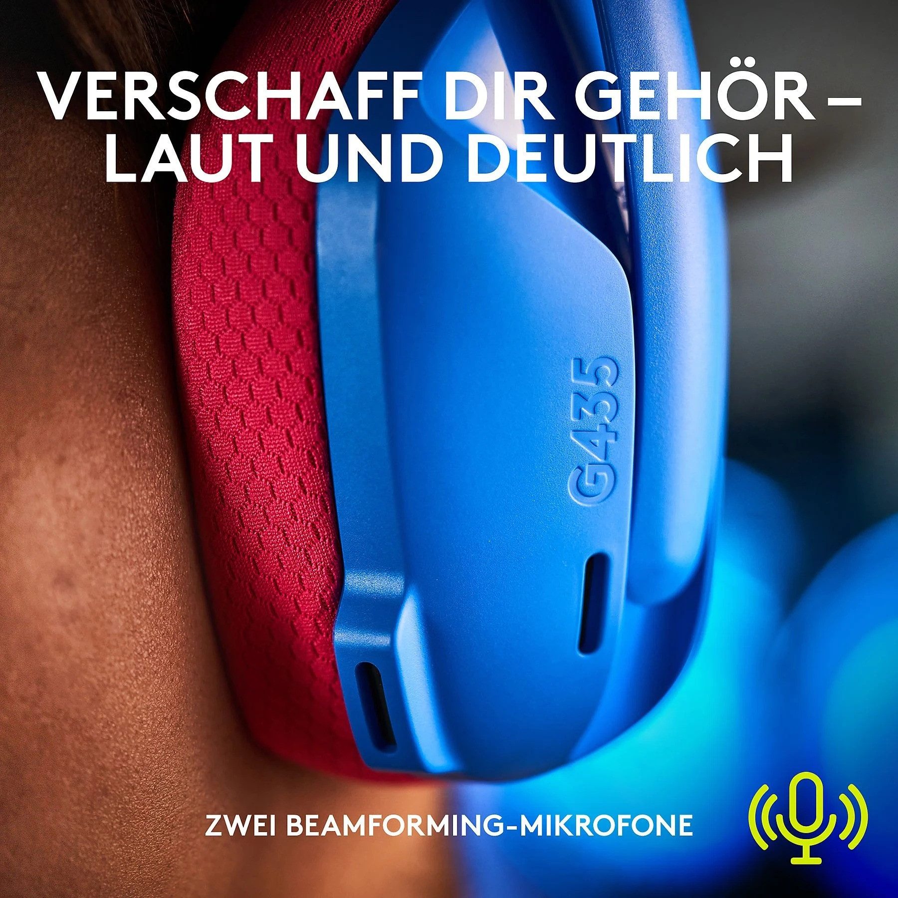Logitech G G435 Lighspeed Bluetooth kabelloses Gaming-Headset (Dolby Atmos, PC, PS4, PS5, Handy, Nintendo Switch kompatibel, Bluetooth, Over-Ear-Kopfhörer mit integriertem Mikrofon)