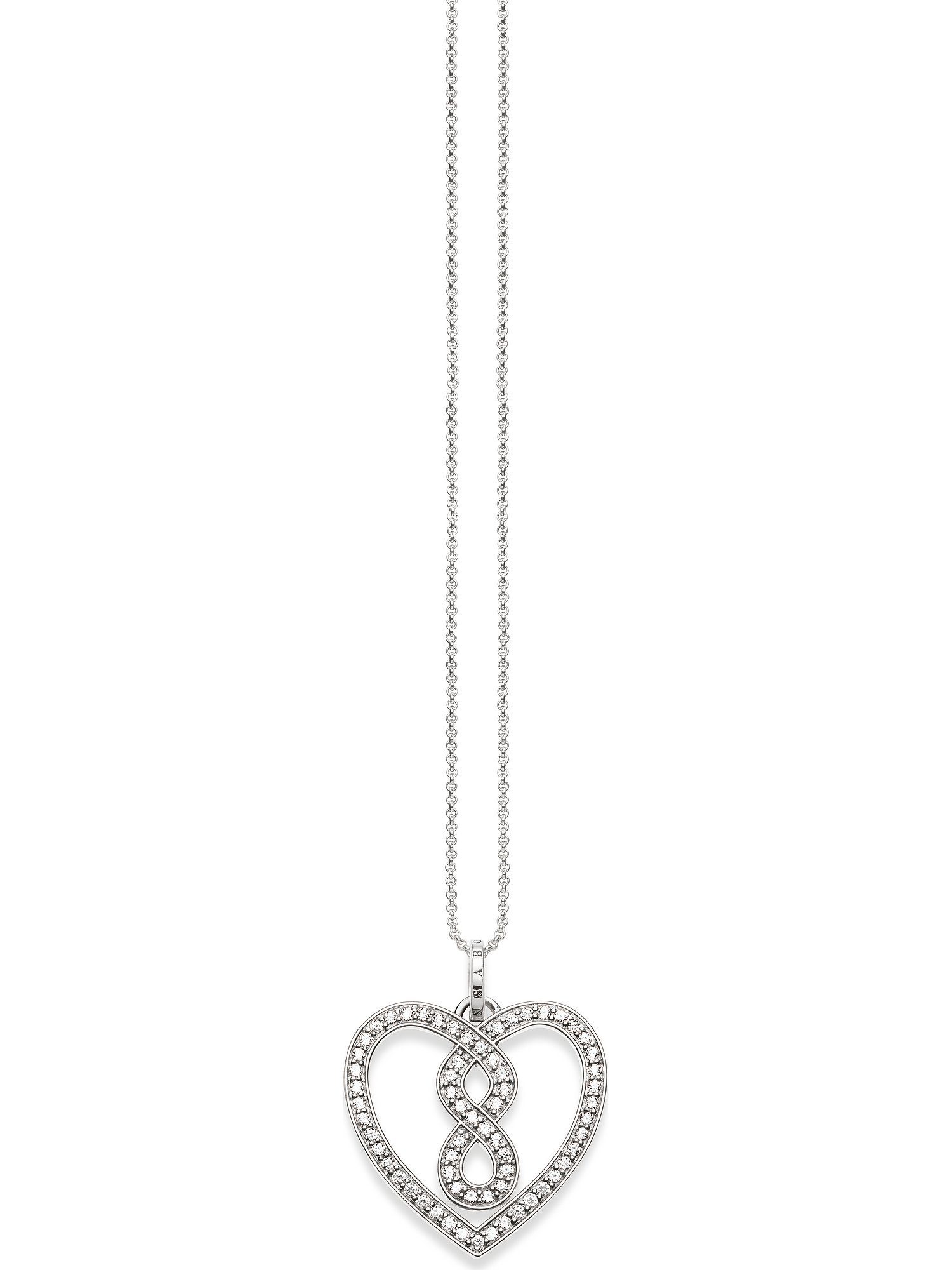 THOMAS SABO Silberkette Thomas Sabo Damen-Kette 925er Silber Zirkonia