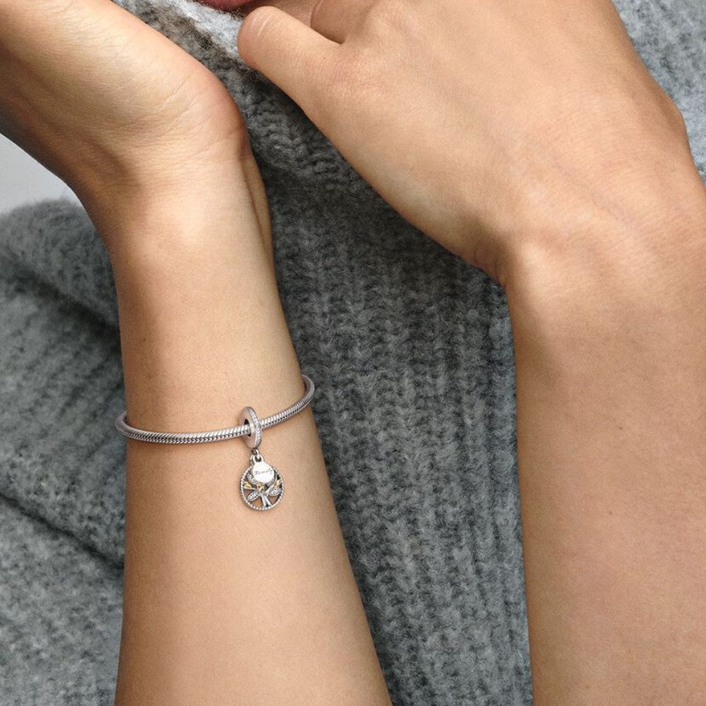 Pandora Charm-Einhänger 791728, Baum, Familie, Zirkonia