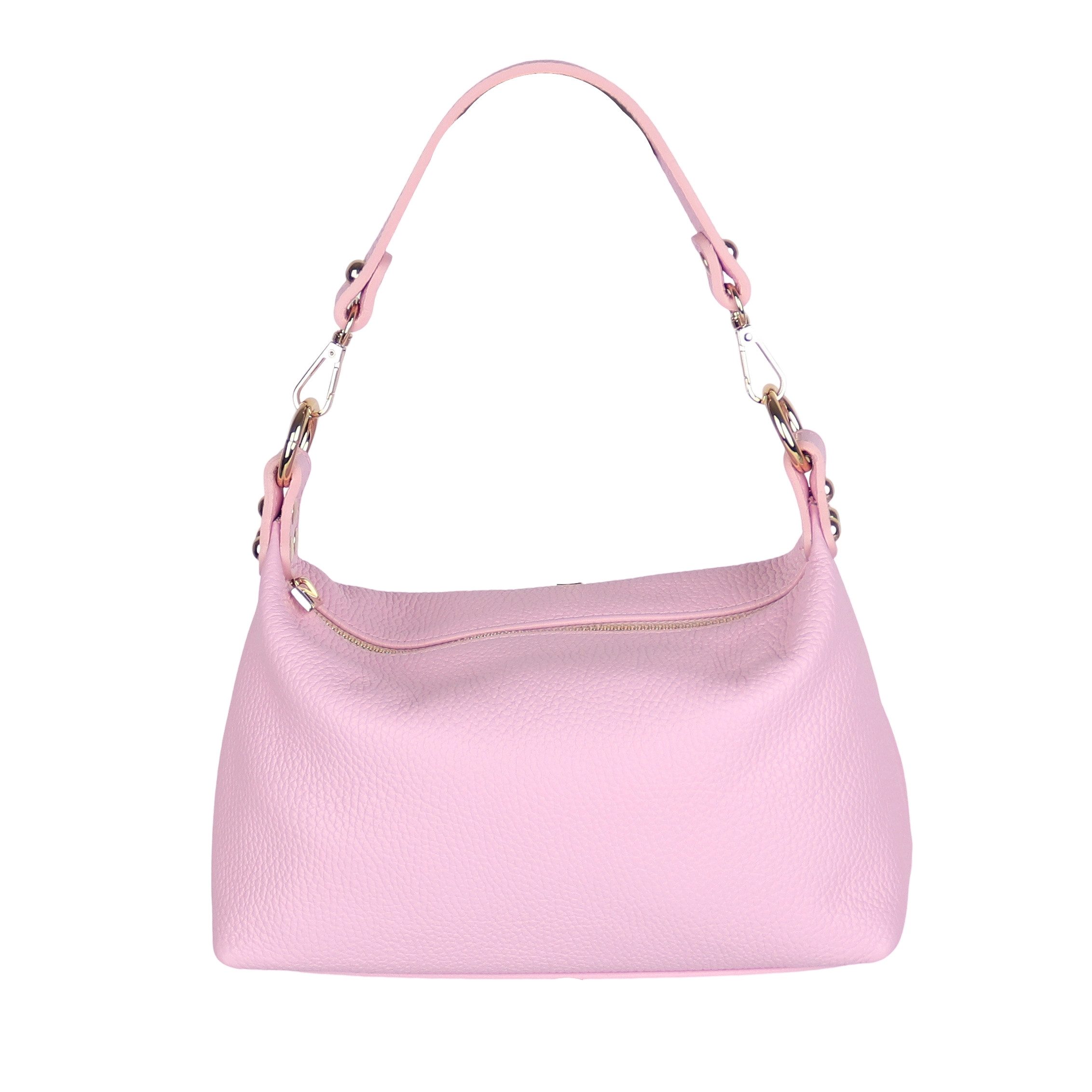 Schultertasche Damen Achseltasche Umhängetasche Echtleder, Made in Italy