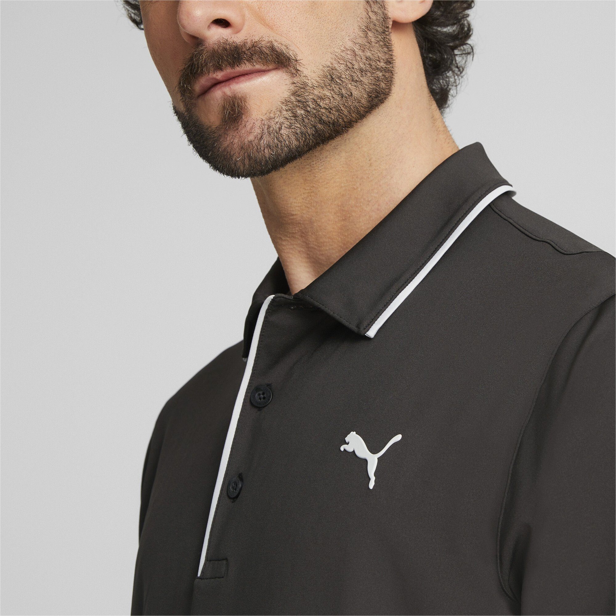 PUMA Poloshirt Mattr Bridges Herren Black Golfpolo