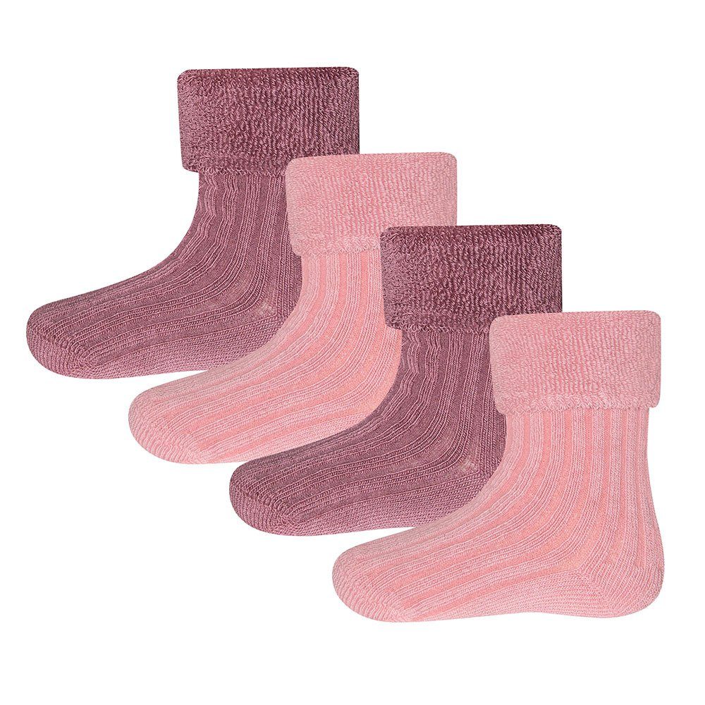 Ewers Socken Socken Struktur (4-Paar) rosa