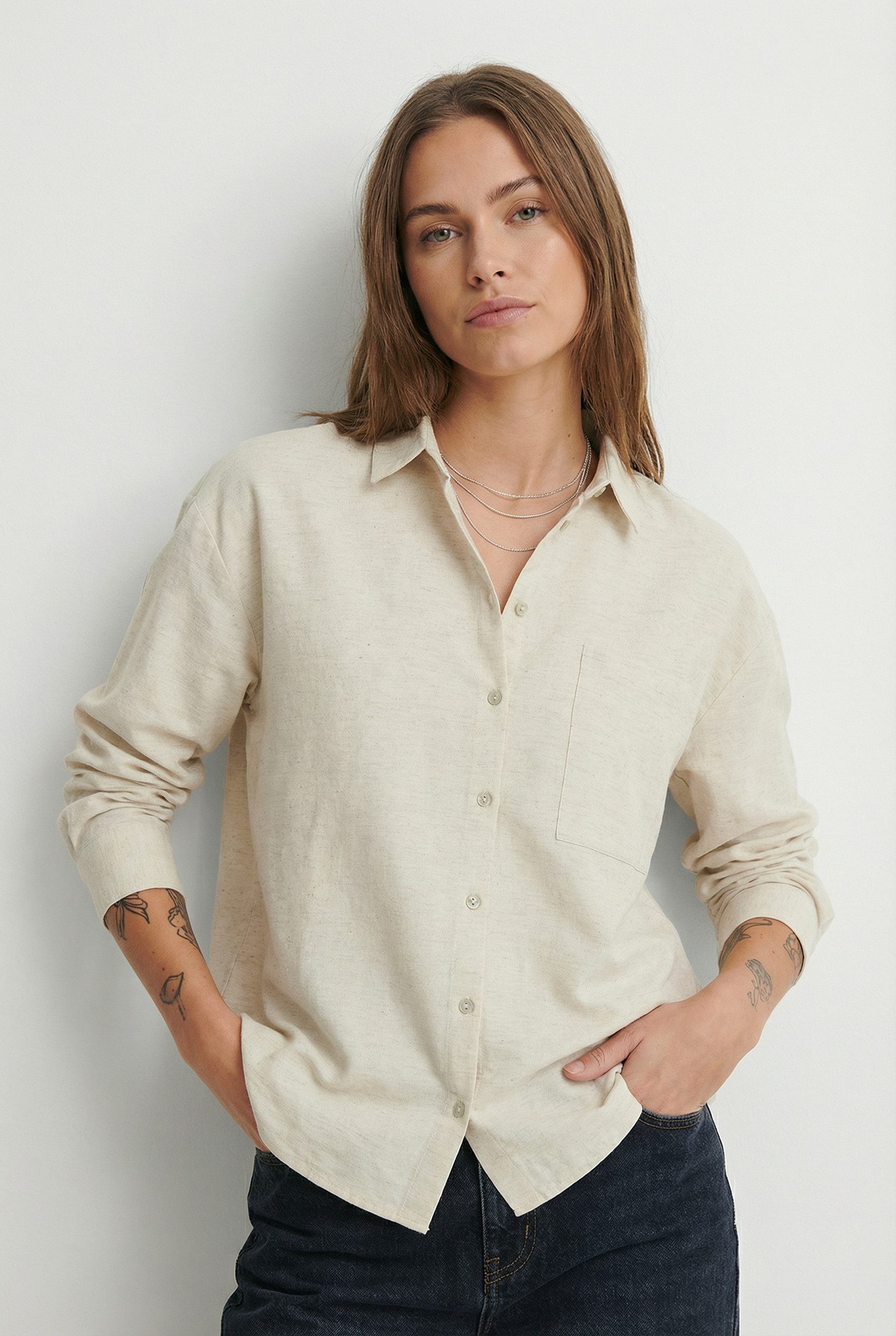 Vila Langarmbluse VIPRISILLA L/S LOOSE SHIRT - NOOS