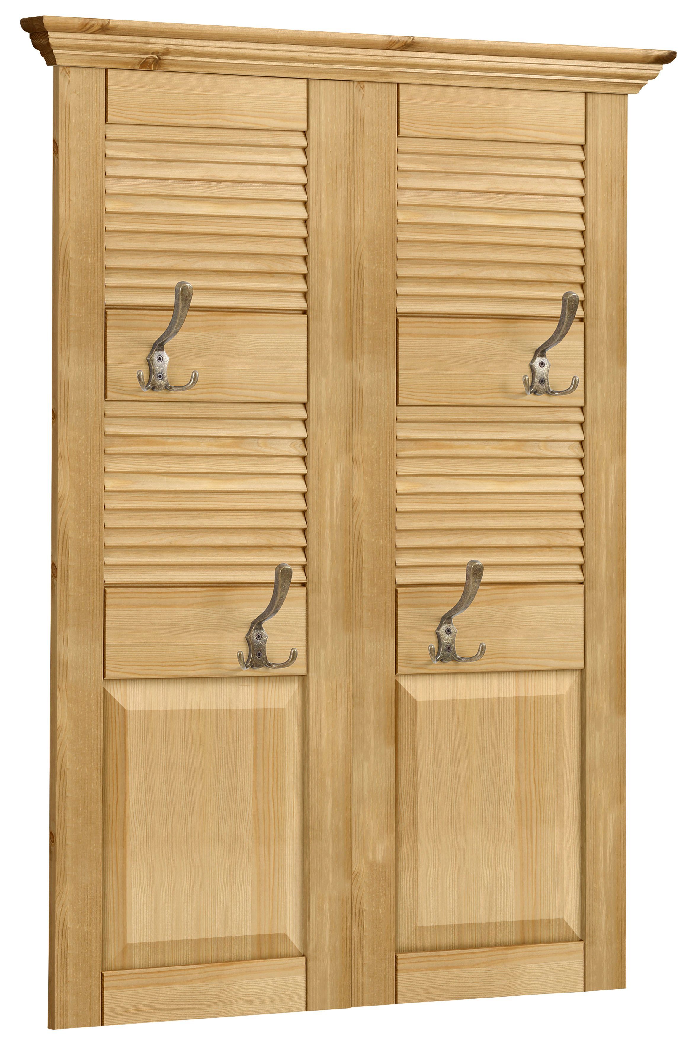 OTTO home Garderobenpaneel Ayanna, Breite 84 cm, mit 4 Doppelhaken, aus massiver Kiefer, FSC®